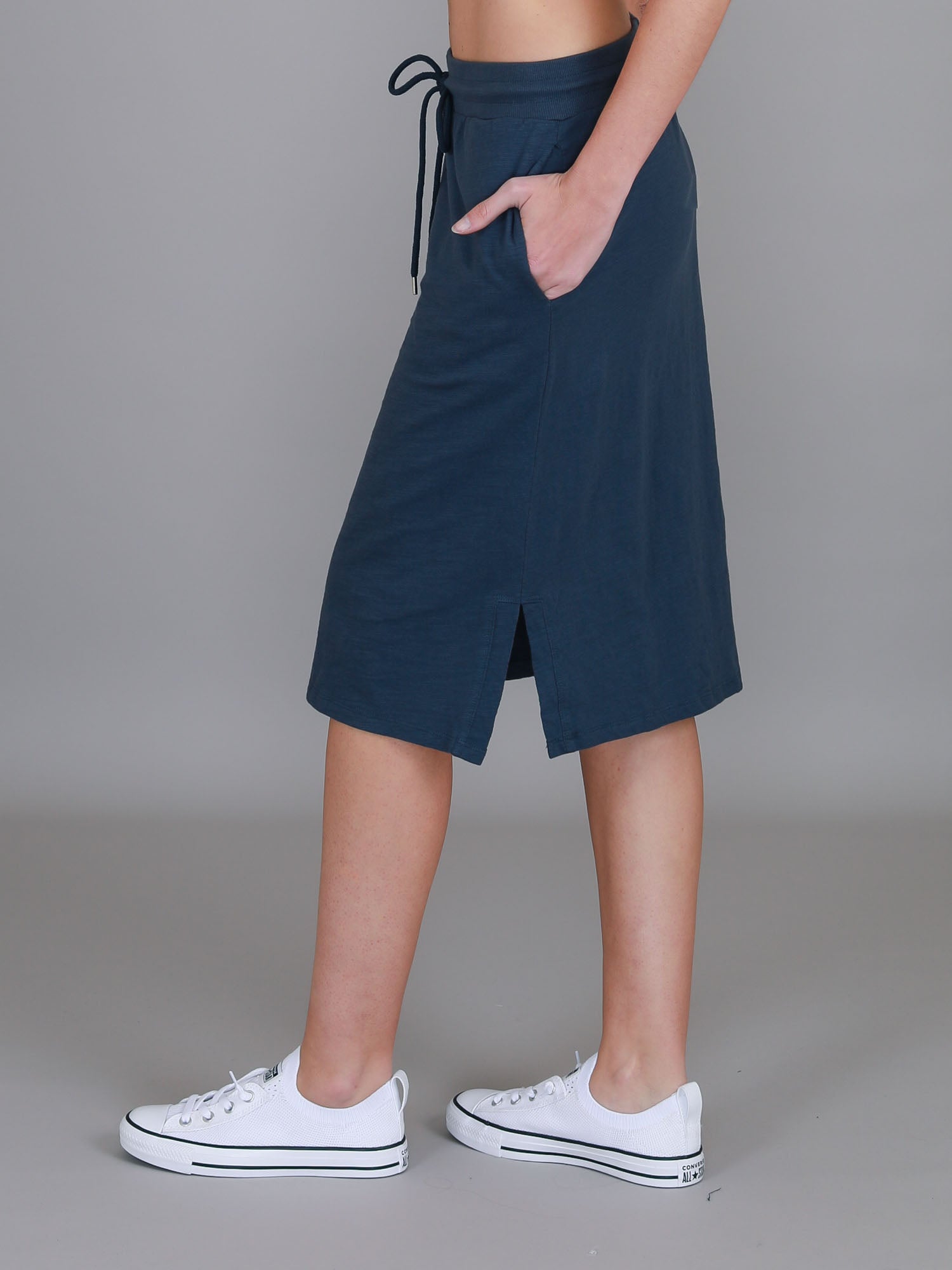 knee length skirt #color_indigo