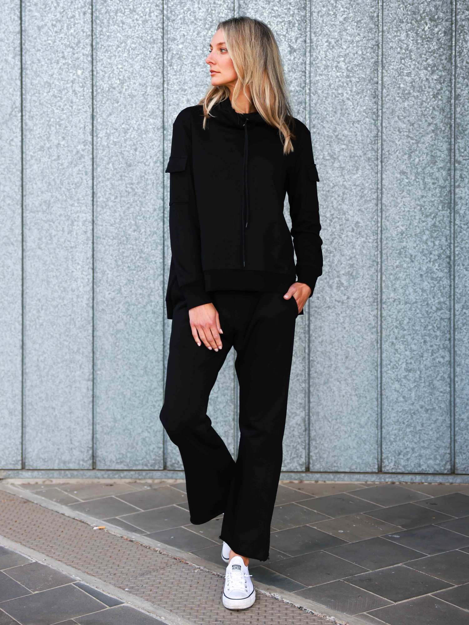 Black Crewneck Sweatshirt #color_black