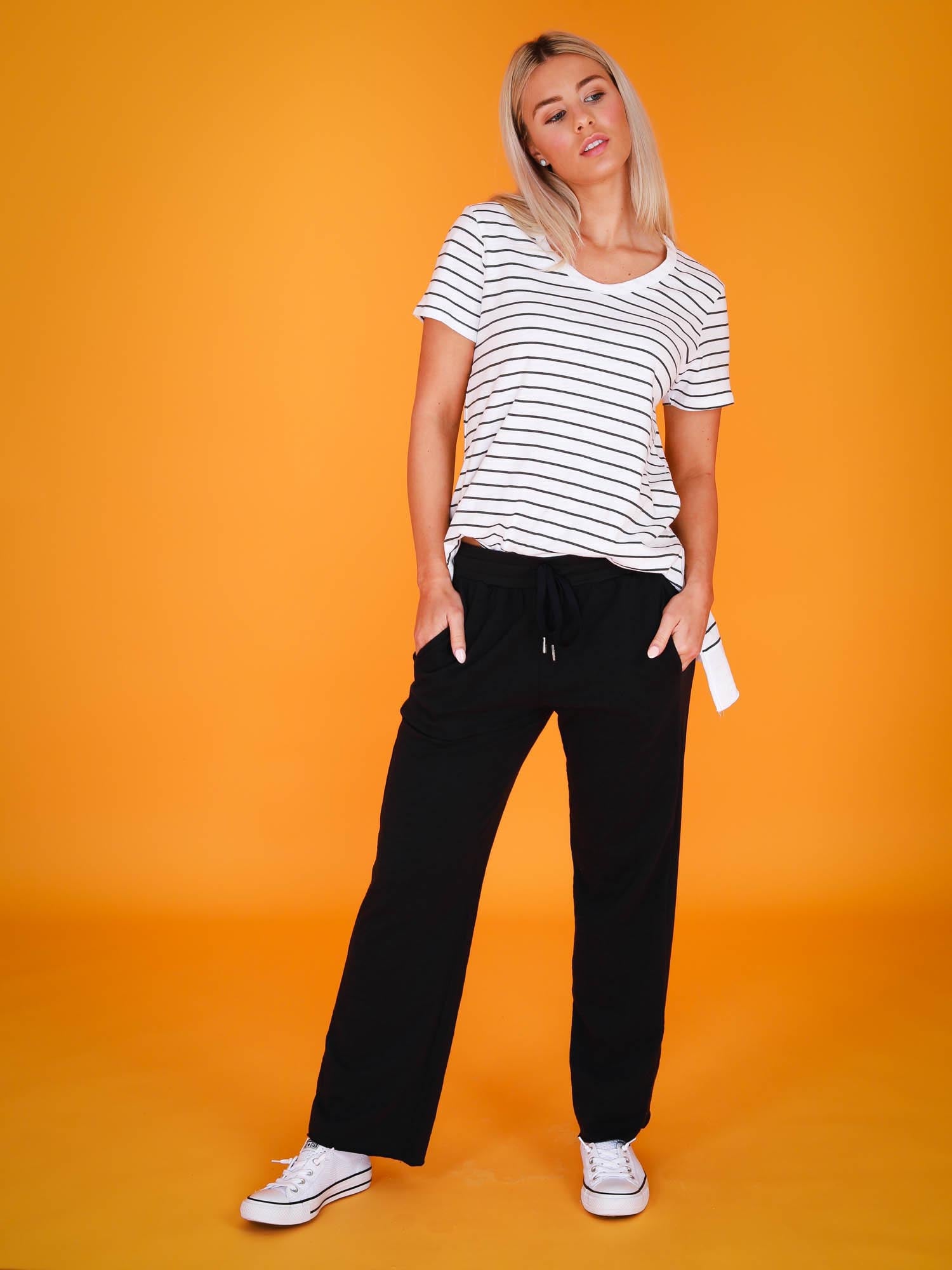 black wide leg pants #color_black