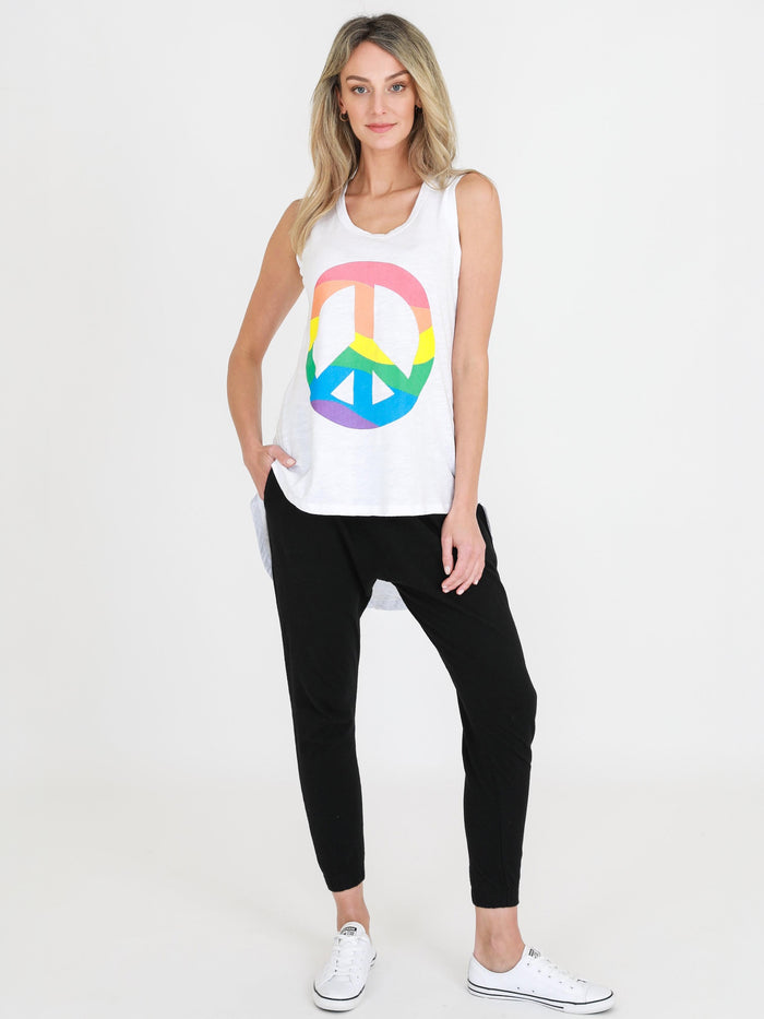 Melanie Rainbow Peace Tank Top (Sale)