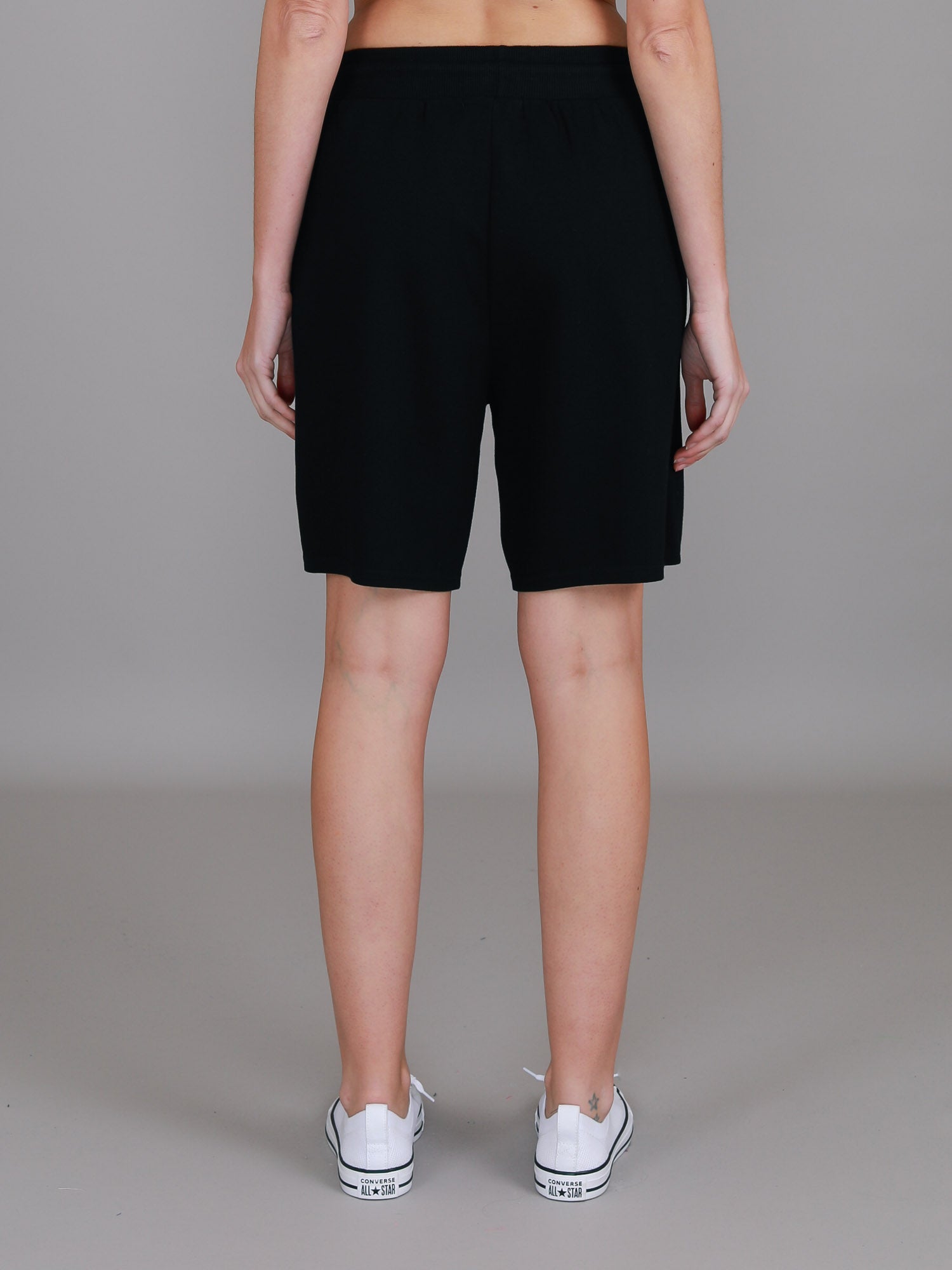 womens knee length shorts #color_black