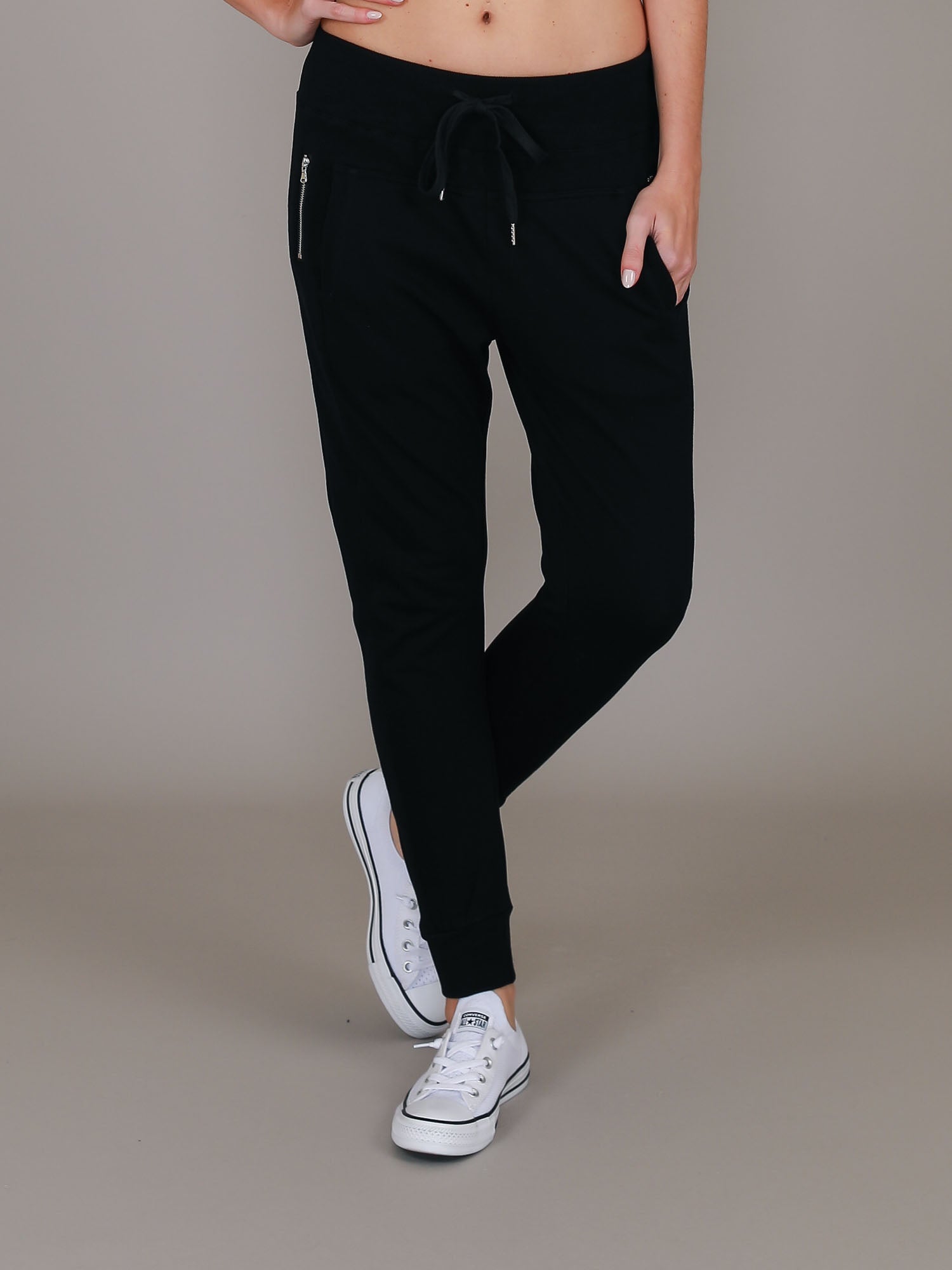 black drawstring joggers #color_black