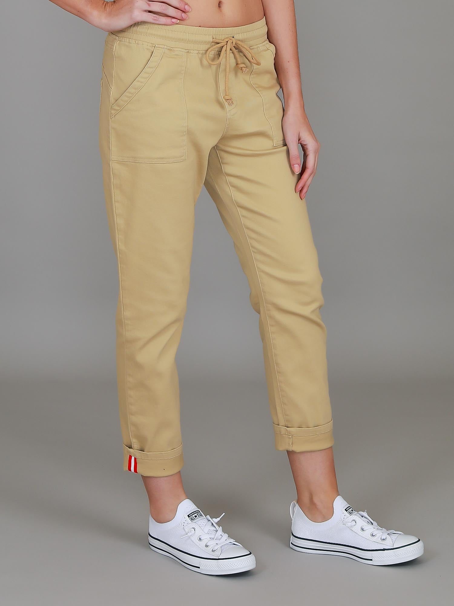 chino trousers womens #color_camel