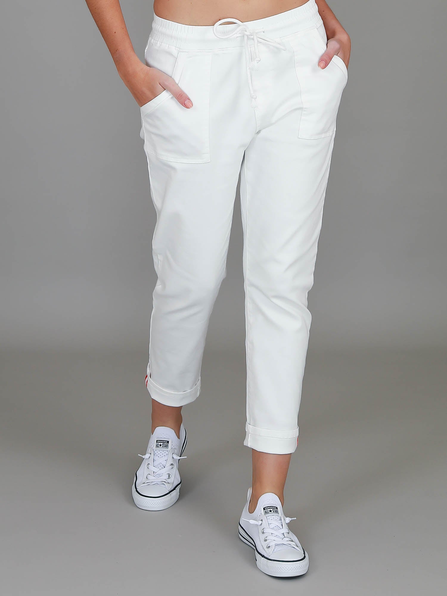 women's chino work pants #color_white
