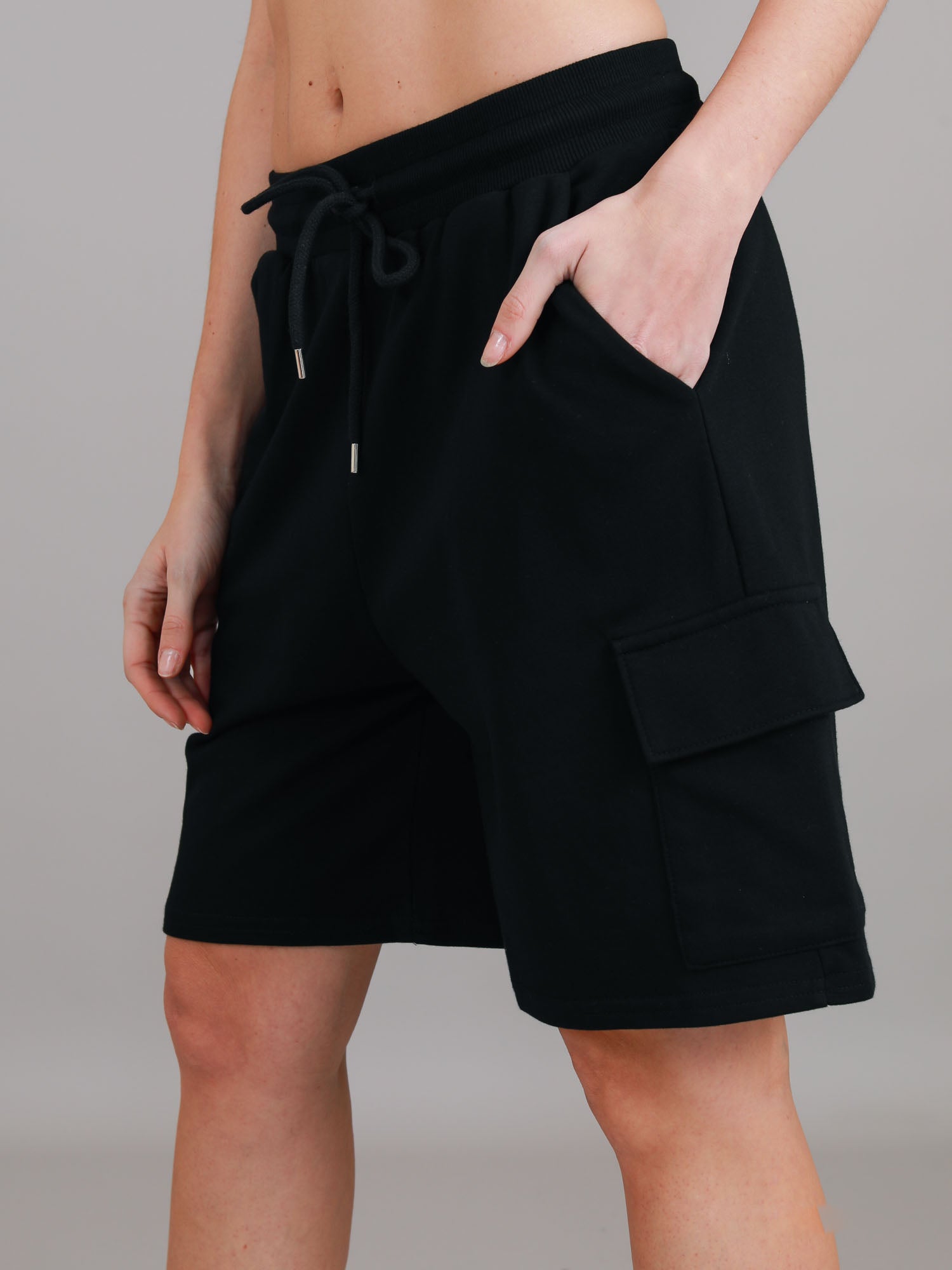 black cargo shorts #color_black