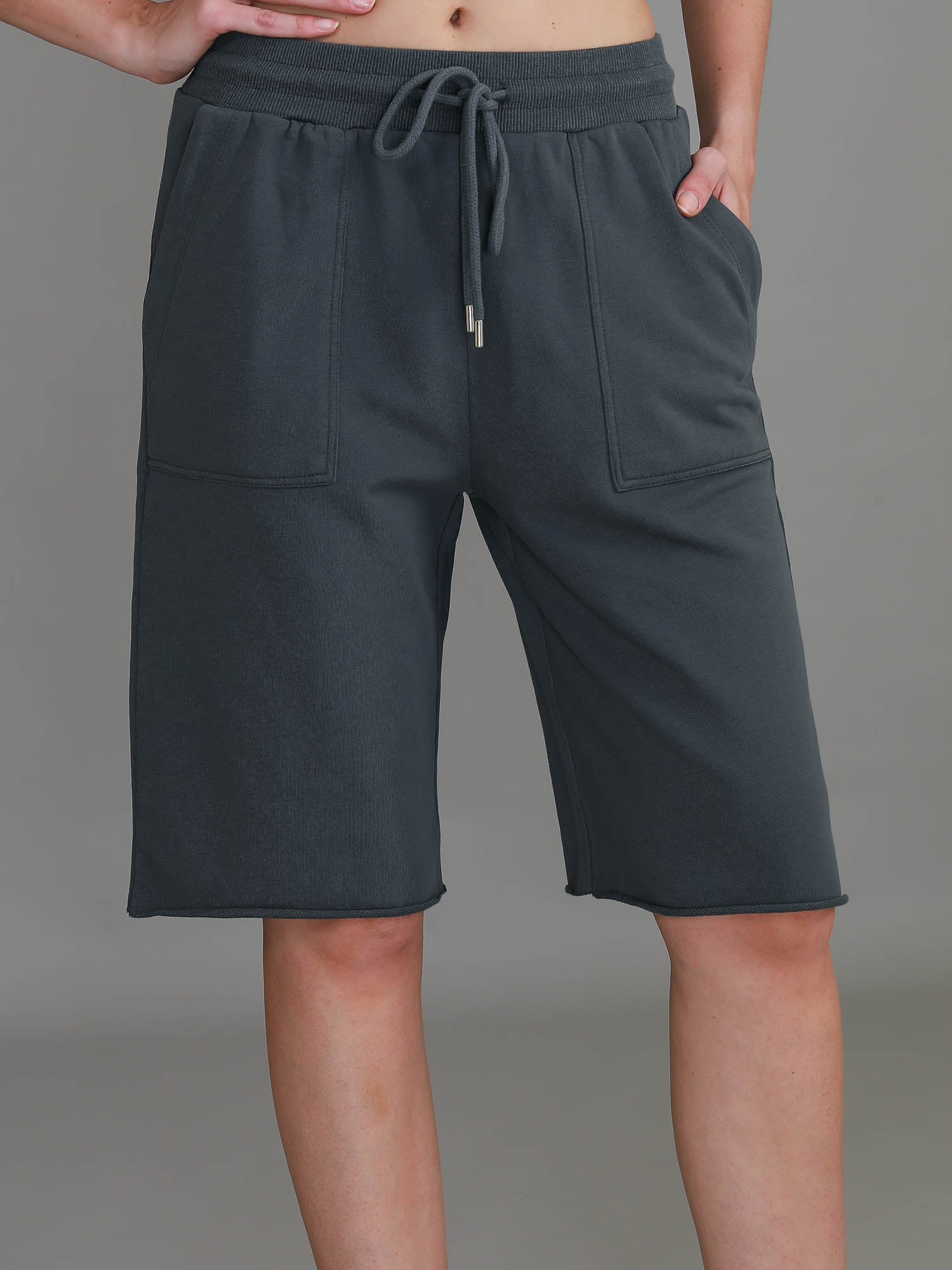 long black shorts womens #color_charcoal