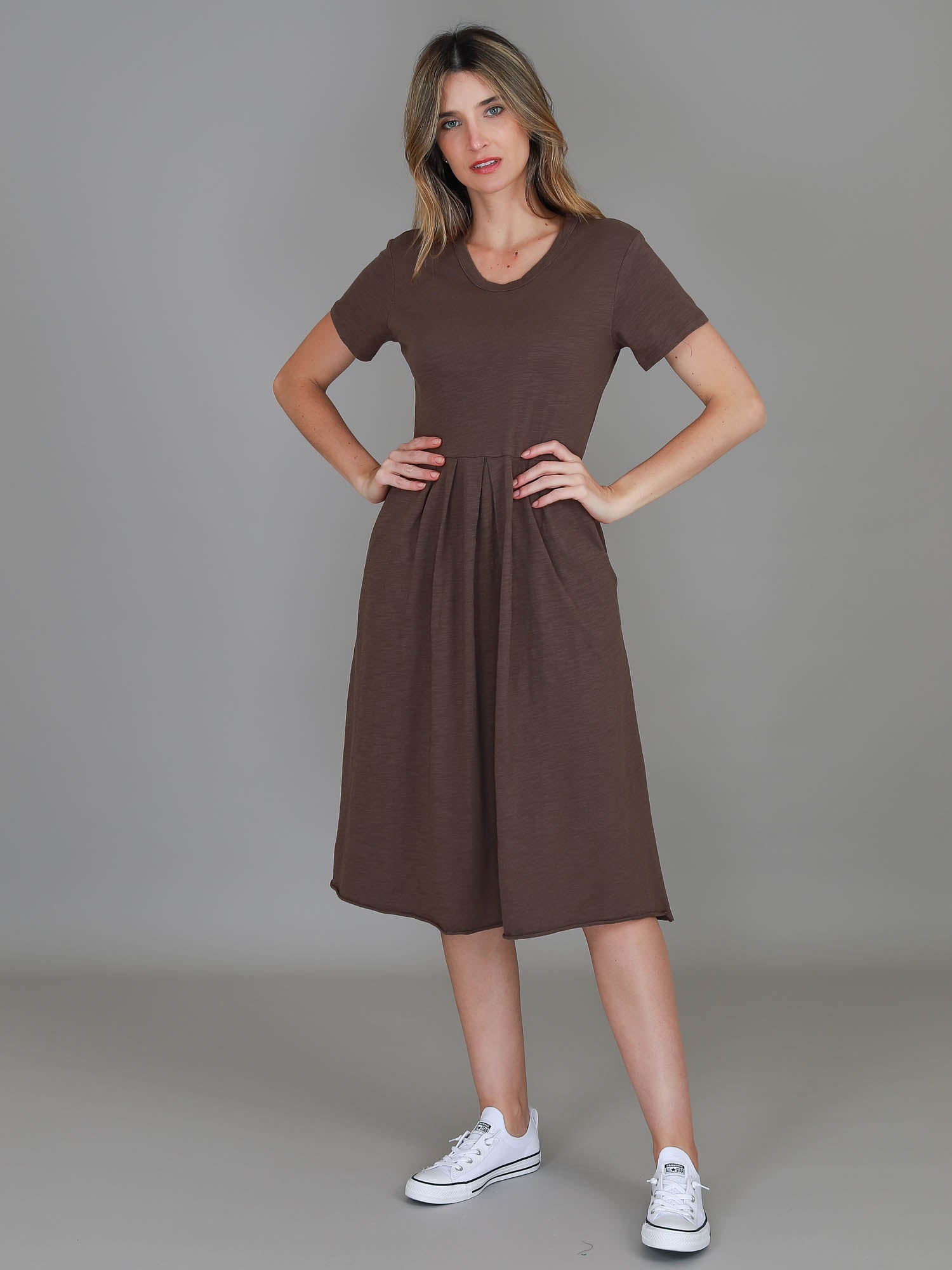 brown vacation dress #color_coffee