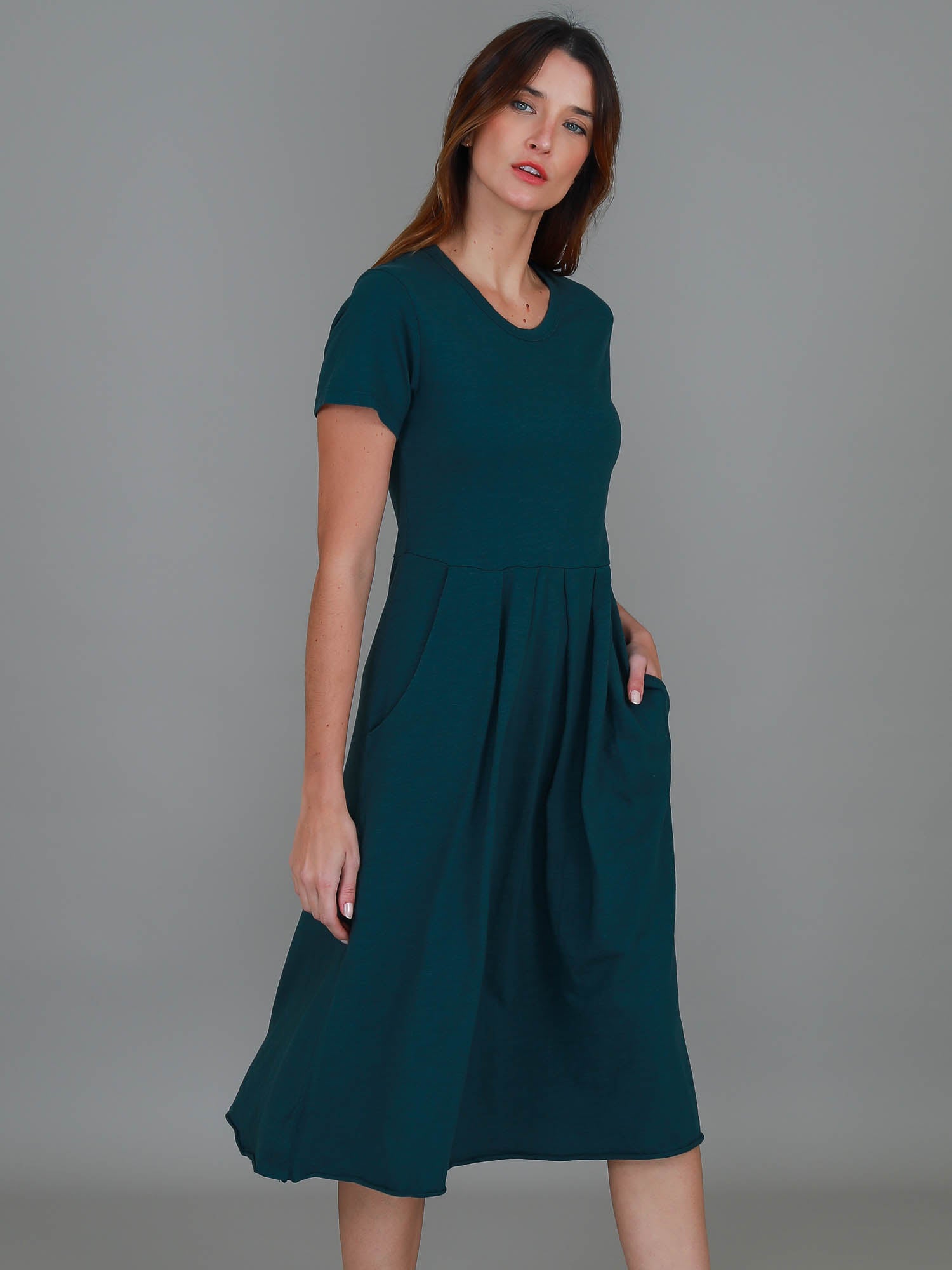 green maxi dress #color_teal
