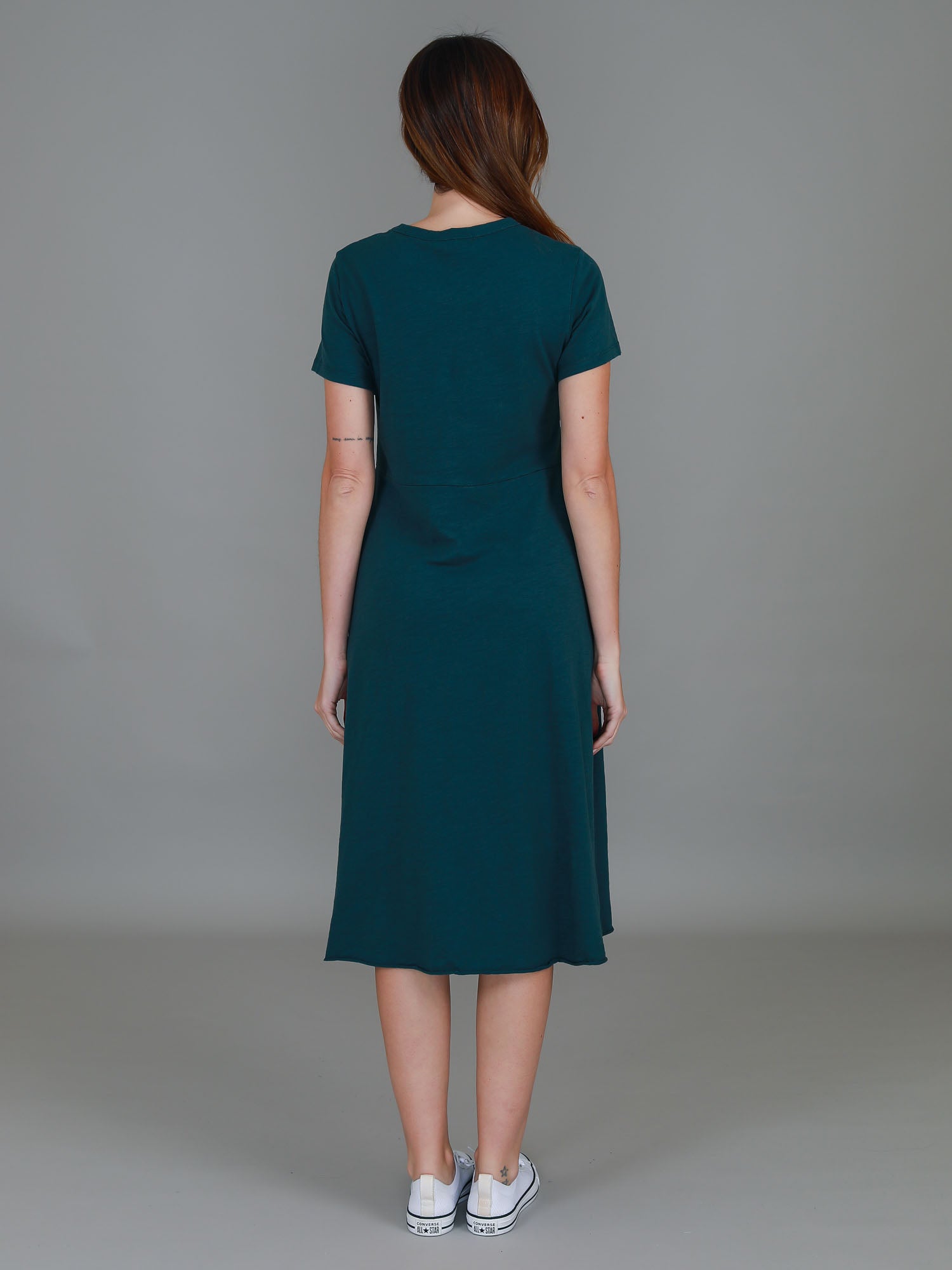sage green midi dress #color_teal