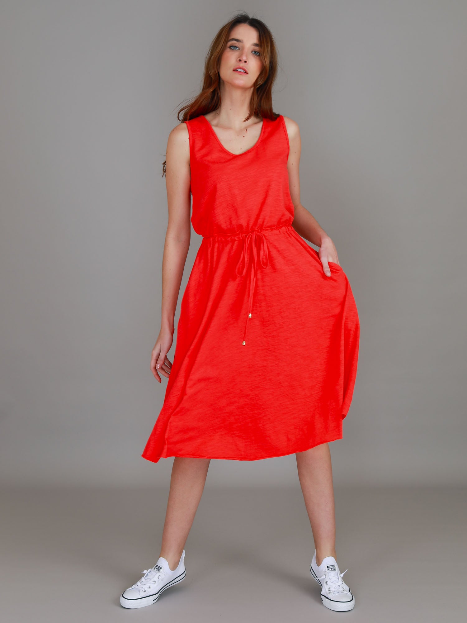 women's jersey dress #color_chilli