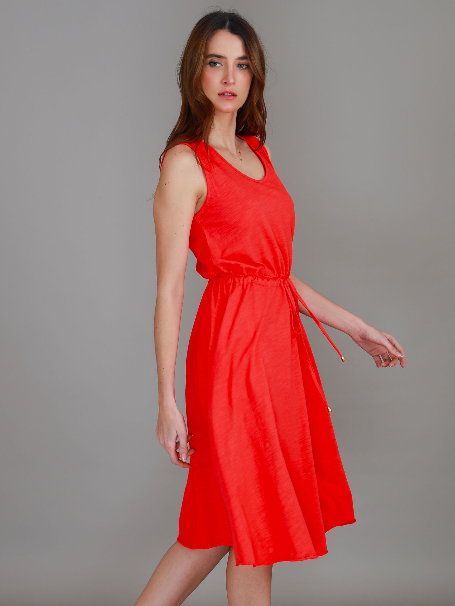 jersey midi dresses #color_chilli