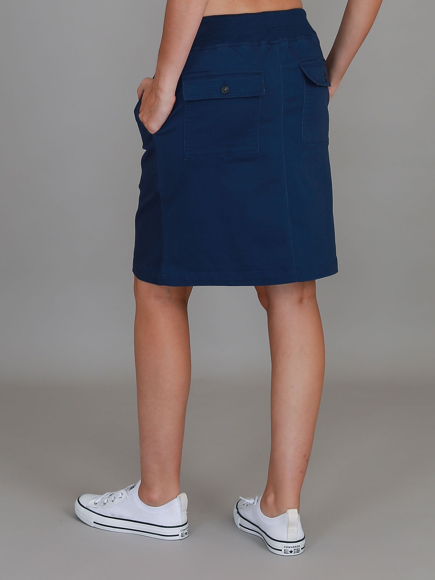 knee-length skirts #color_navy