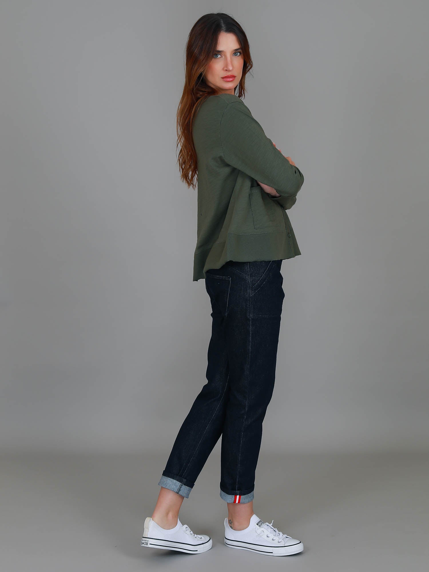 women cardigan sweater #color_khaki