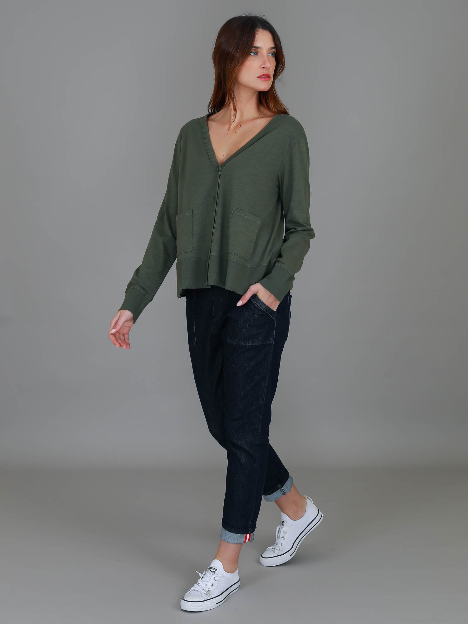 cute cardigan #color_khaki