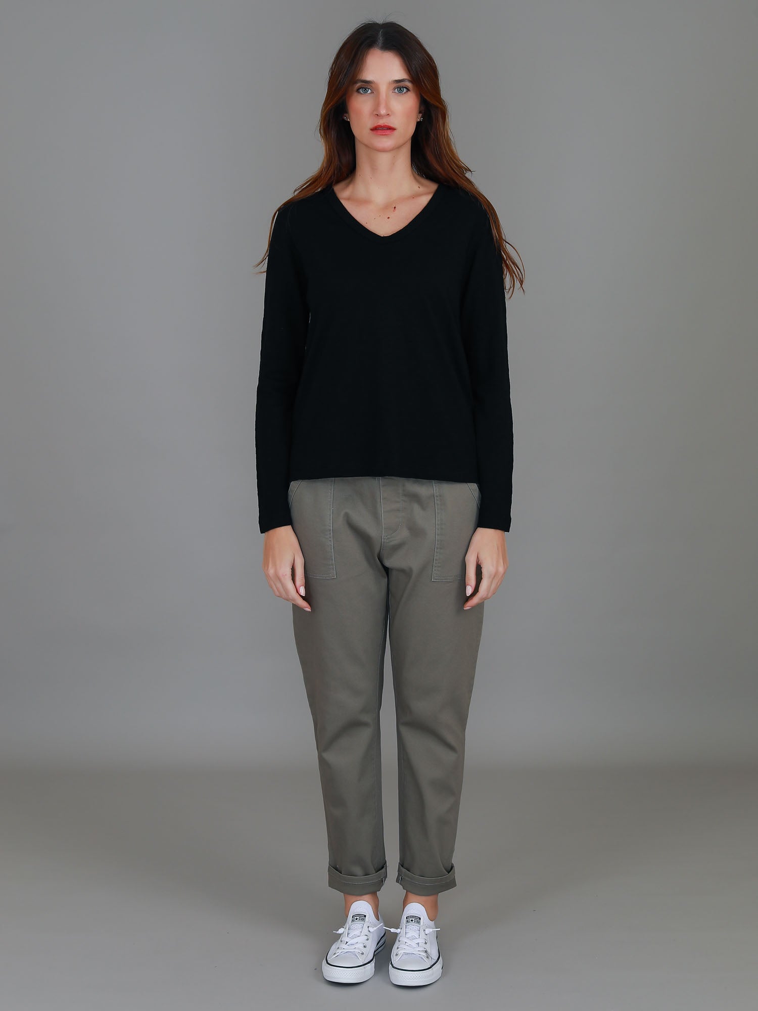 cotton long sleeve tshirt #color_black
