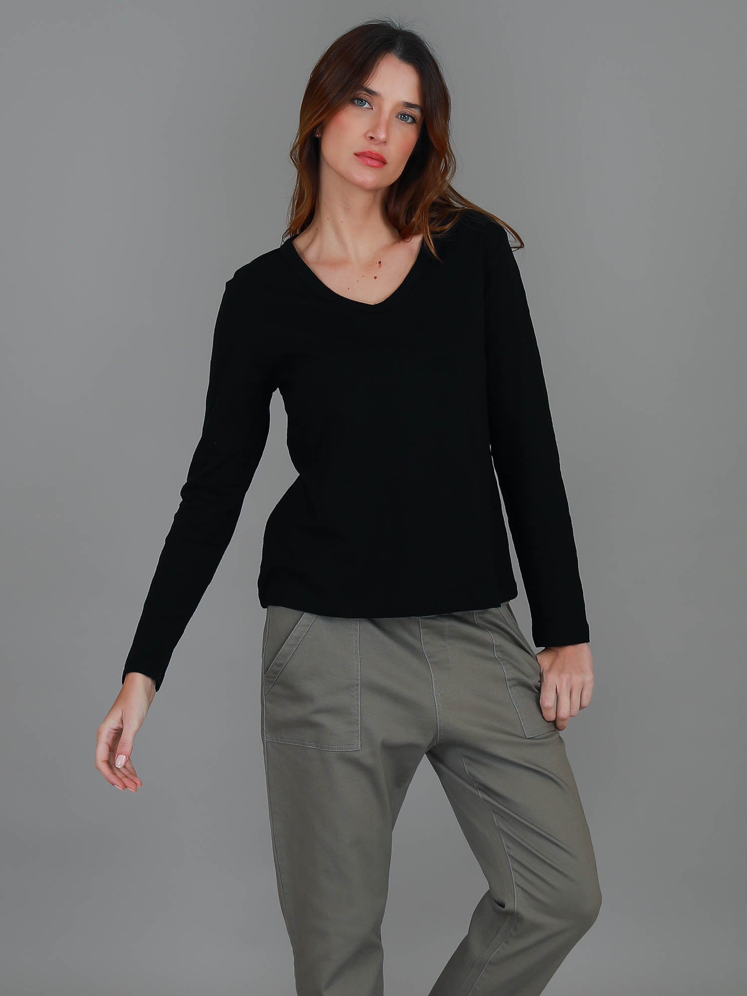 long sleeve cotton shirts #color_black