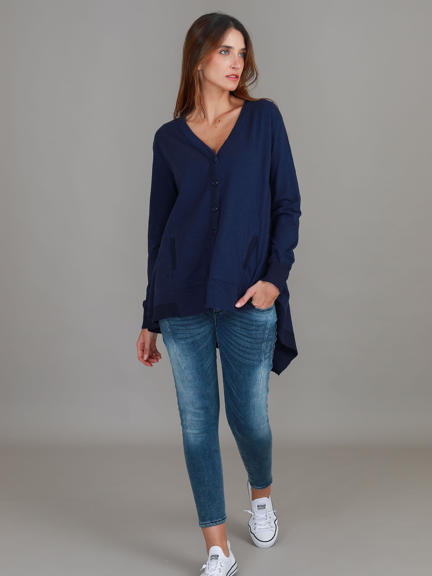 long cardigan women #color_navy