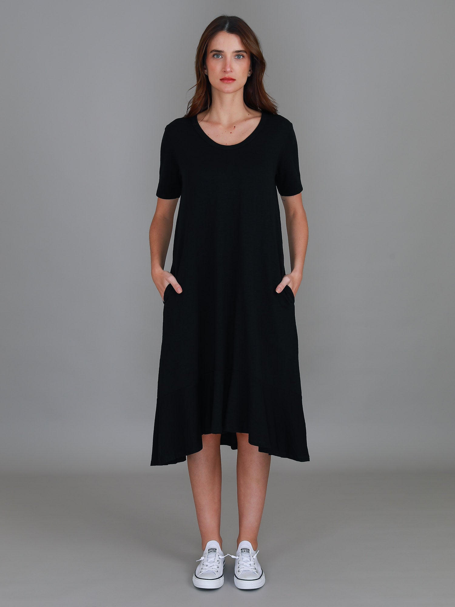black cotton summer dress #color_black
