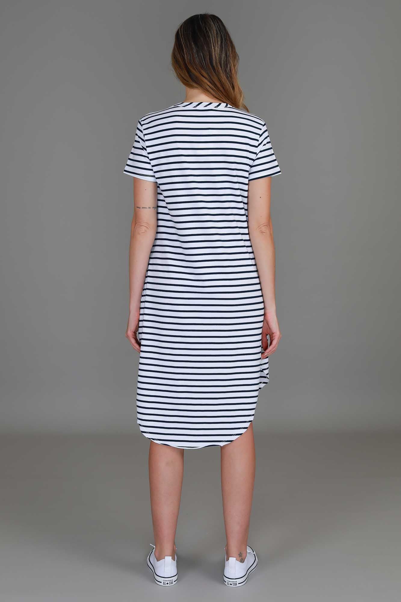 striped mini dress #color_nautic stripe