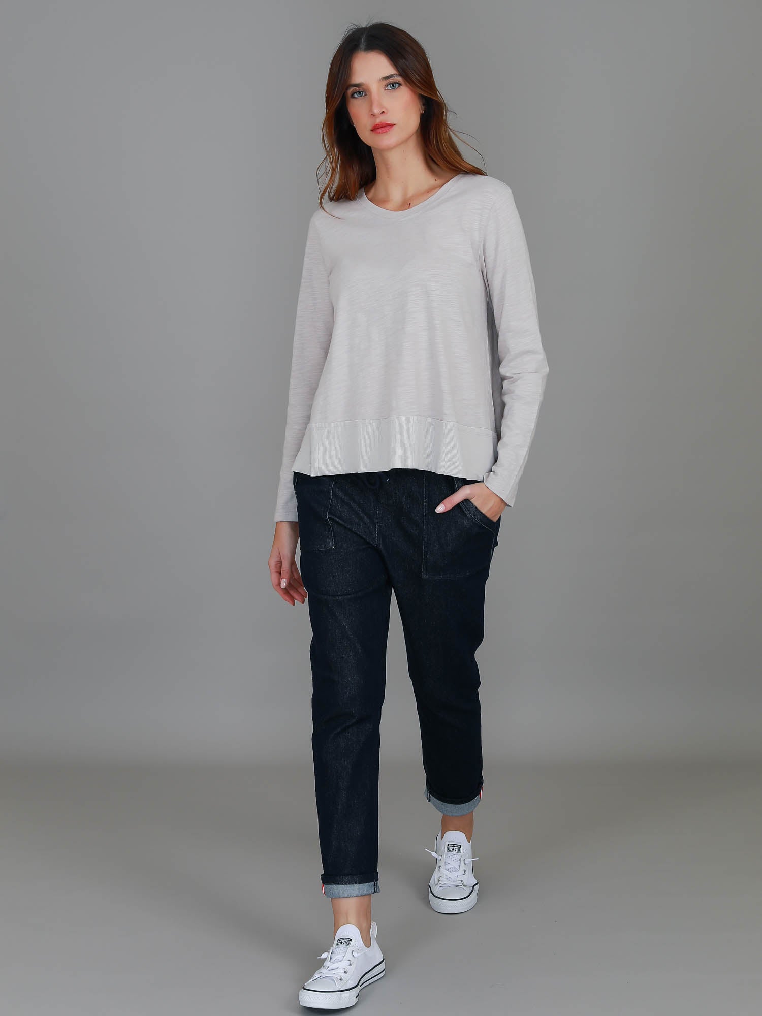 beige long sleeve shirt #color_angora