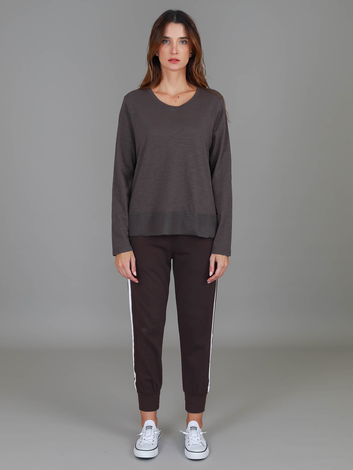 long sleeve long tee shirts #color_truffle