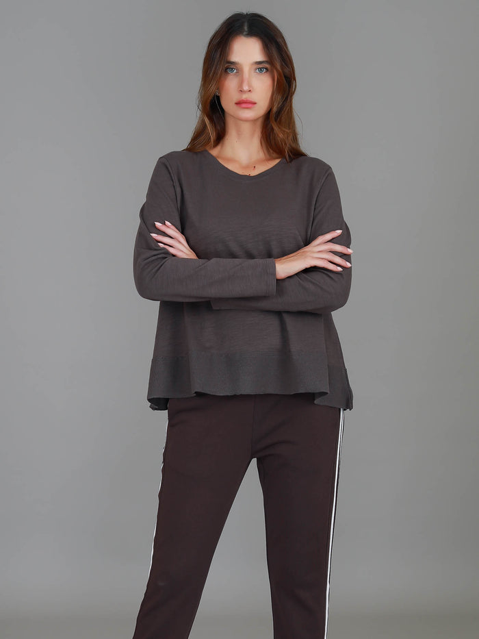 Sonya Cropped Long Sleeve T Shirt