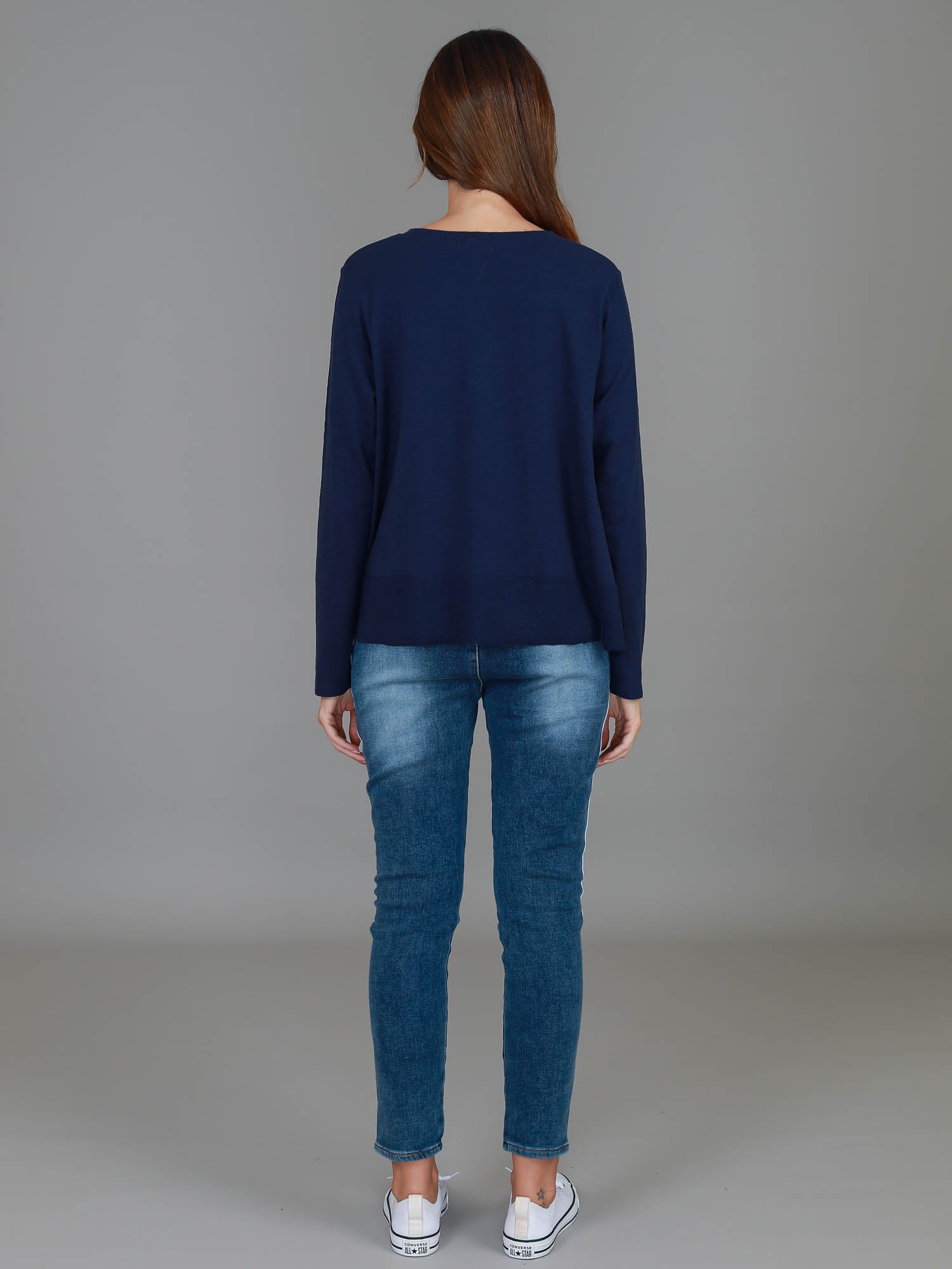 oversized long sleeve t-shirt womens #color_navy