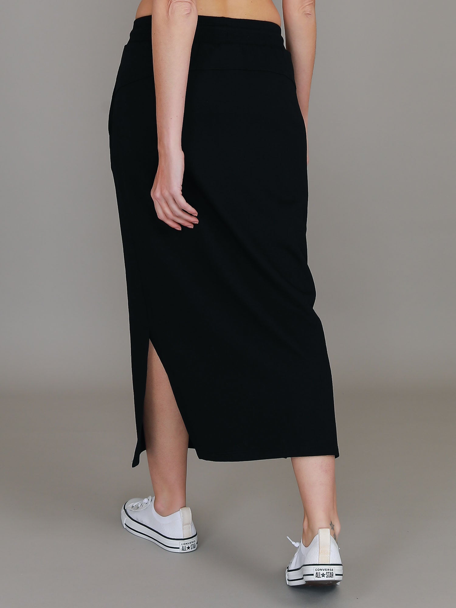 midi skirt black #color_black