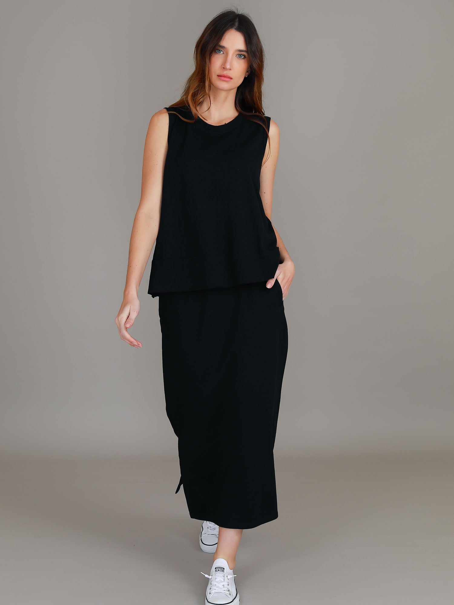 skirt midi #color_black