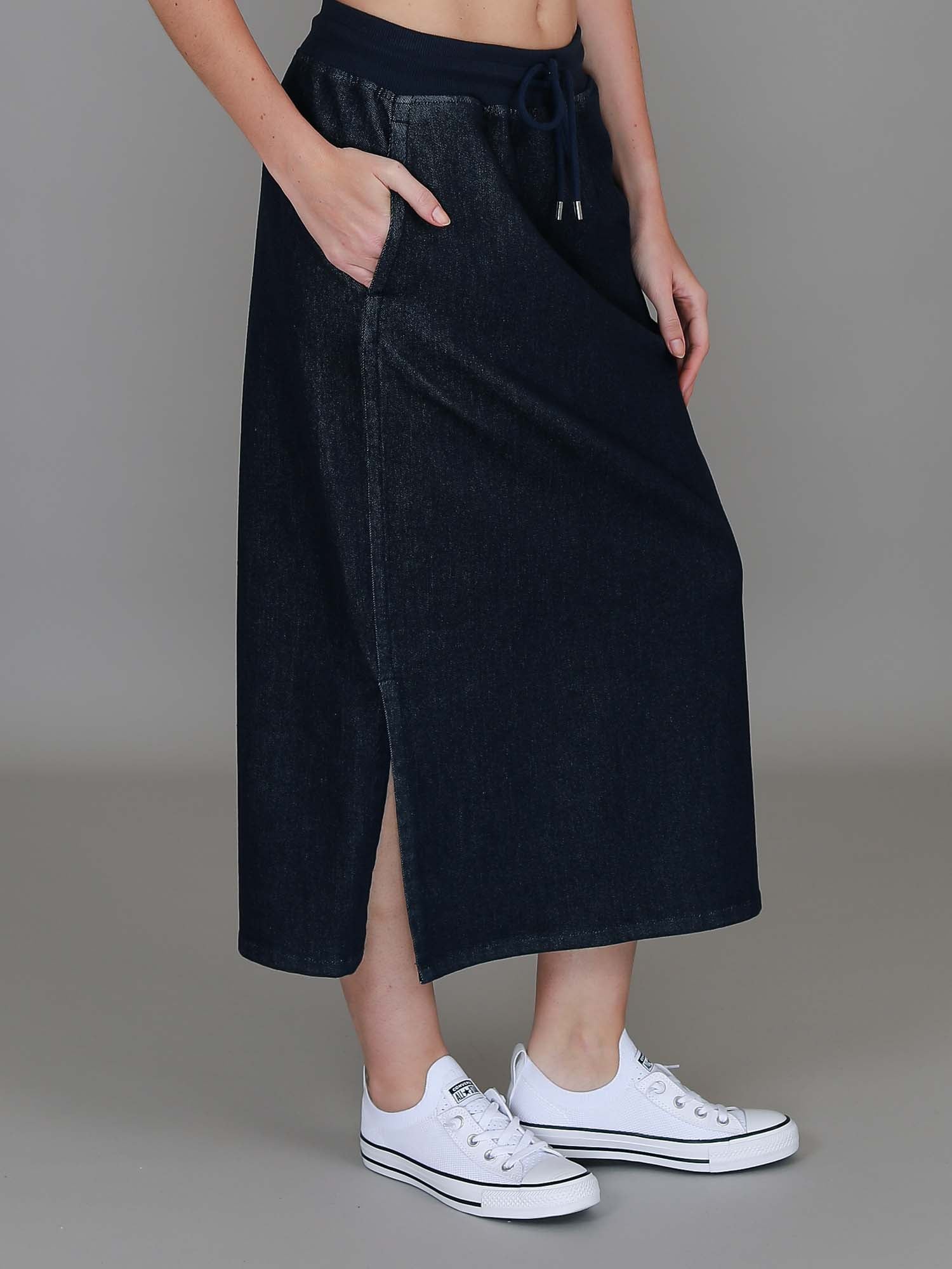 womens denim skirt #color_dark denim