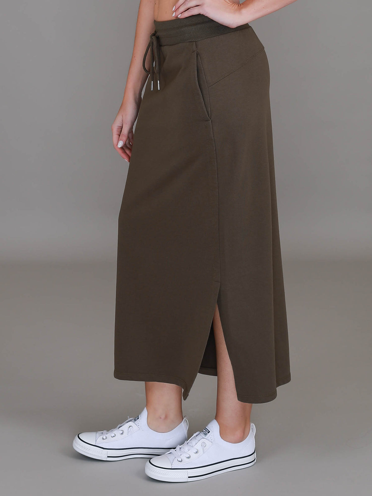 dark olive skirt #color_dark olive