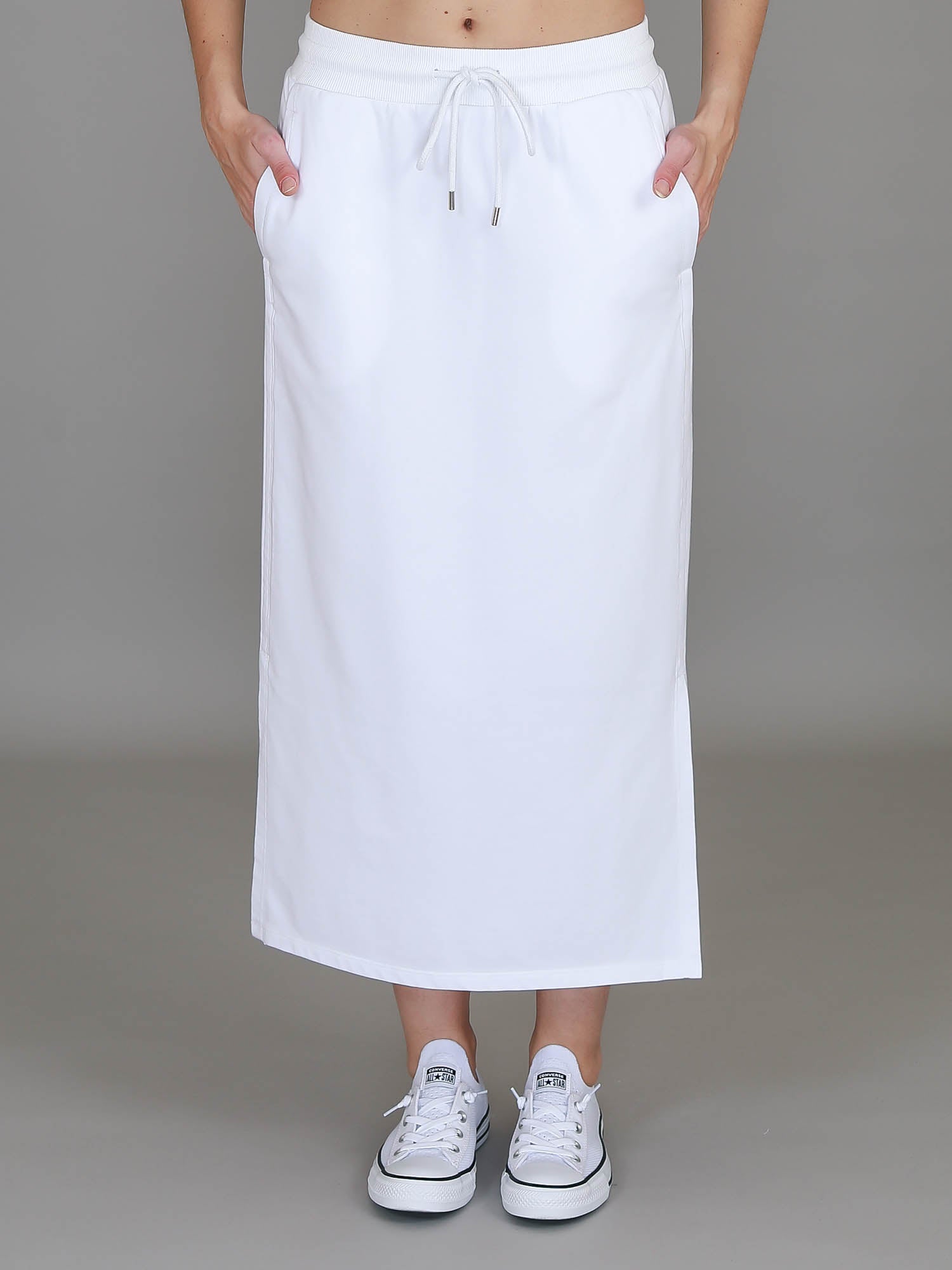 maxi skirt white #color_white