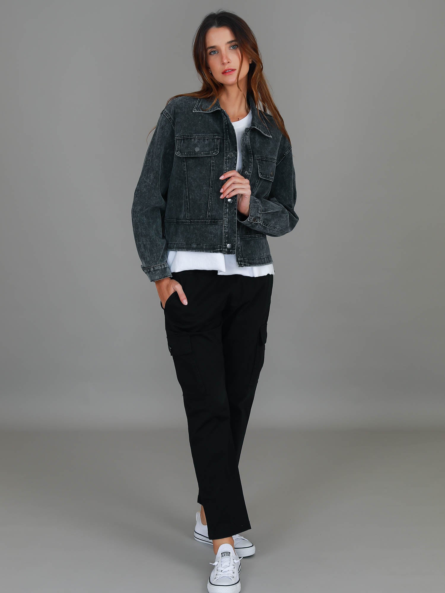 jean jacket #color_wash black