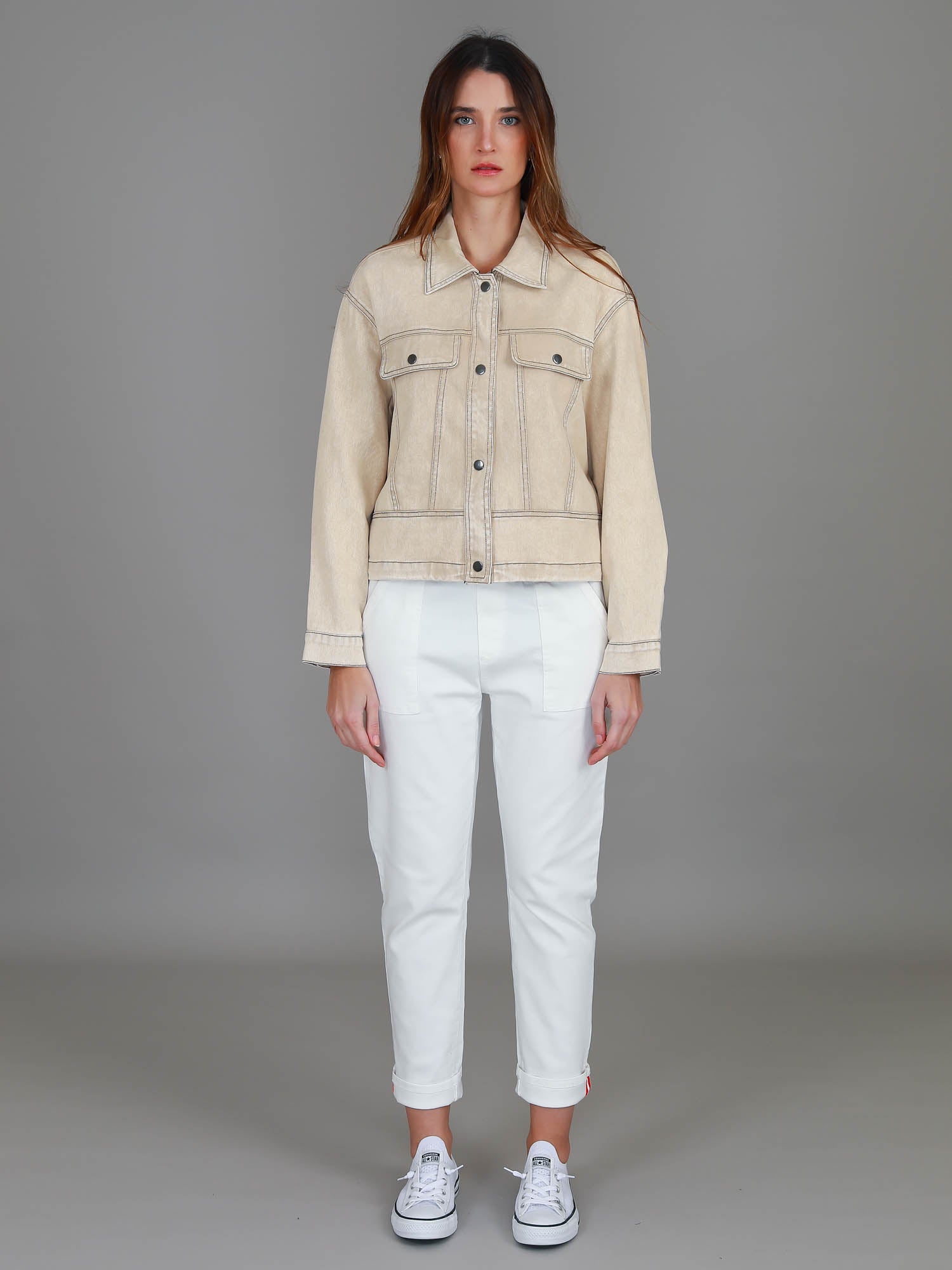 women's denim jacket #color_sandy