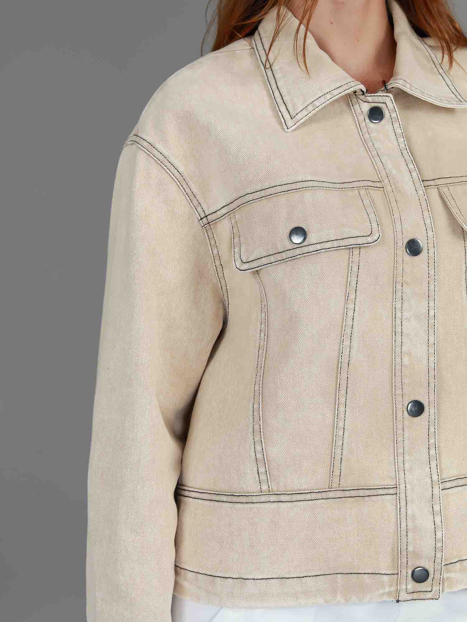 womens denim jacket #color_sandy