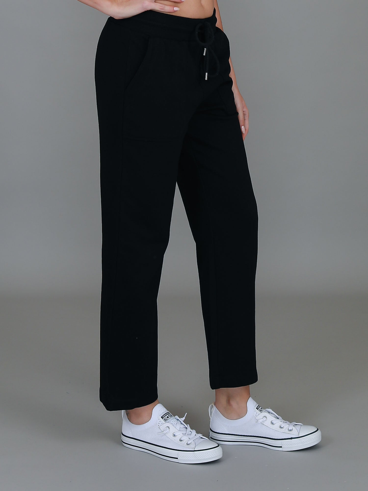 flare tracksuit pants #color_black