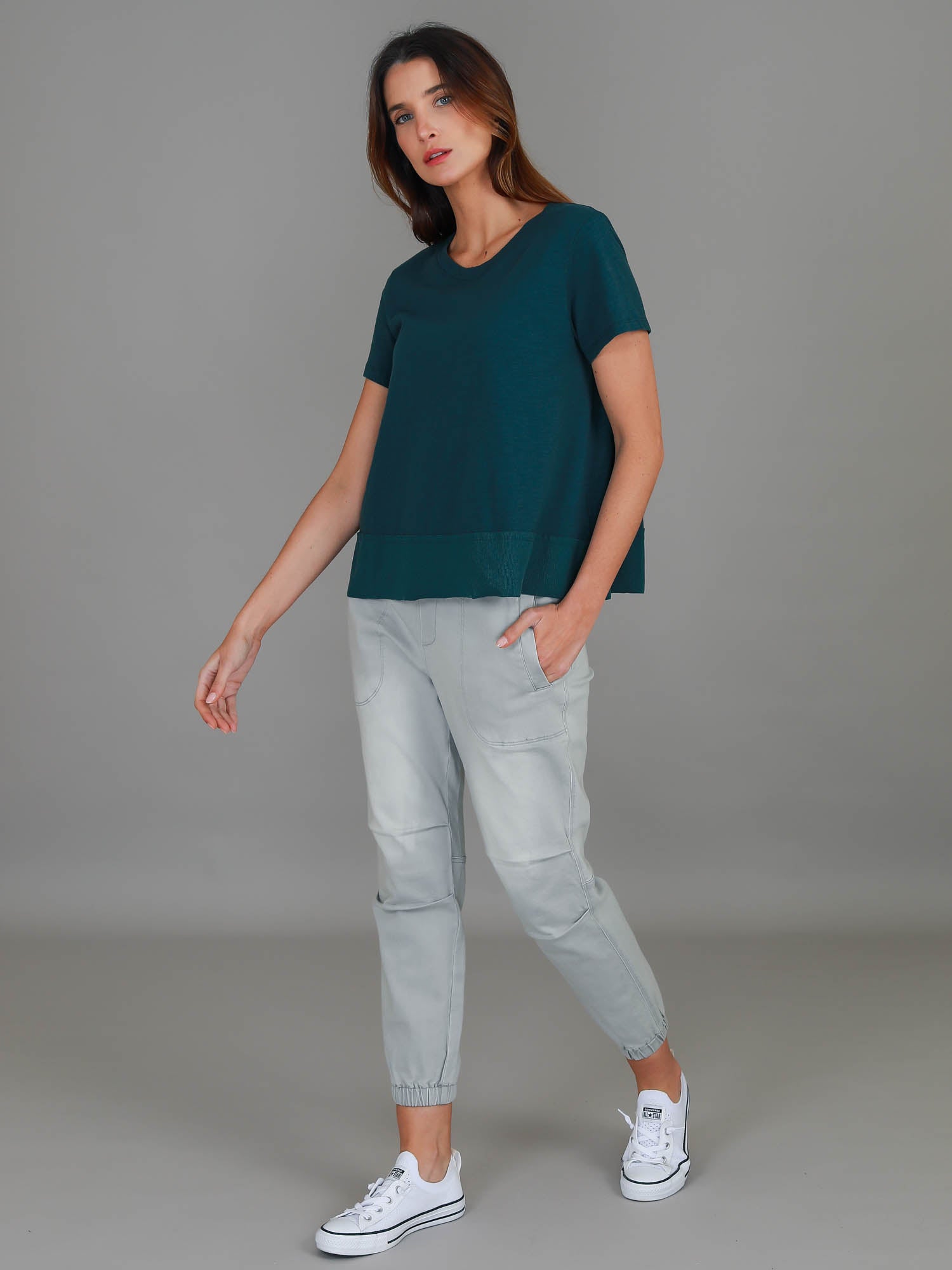 loose crop tops #color_teal
