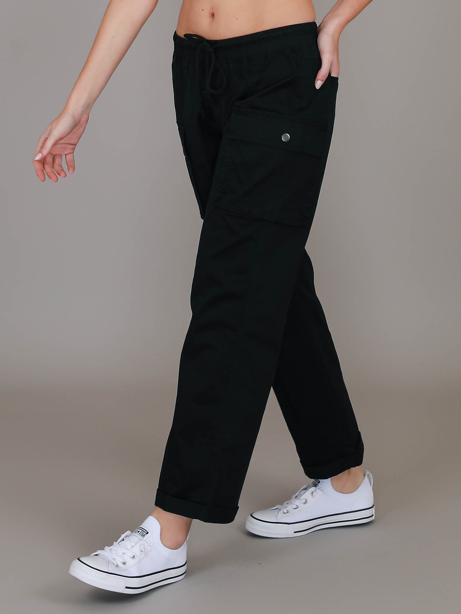 black chino cargo pants #color_black