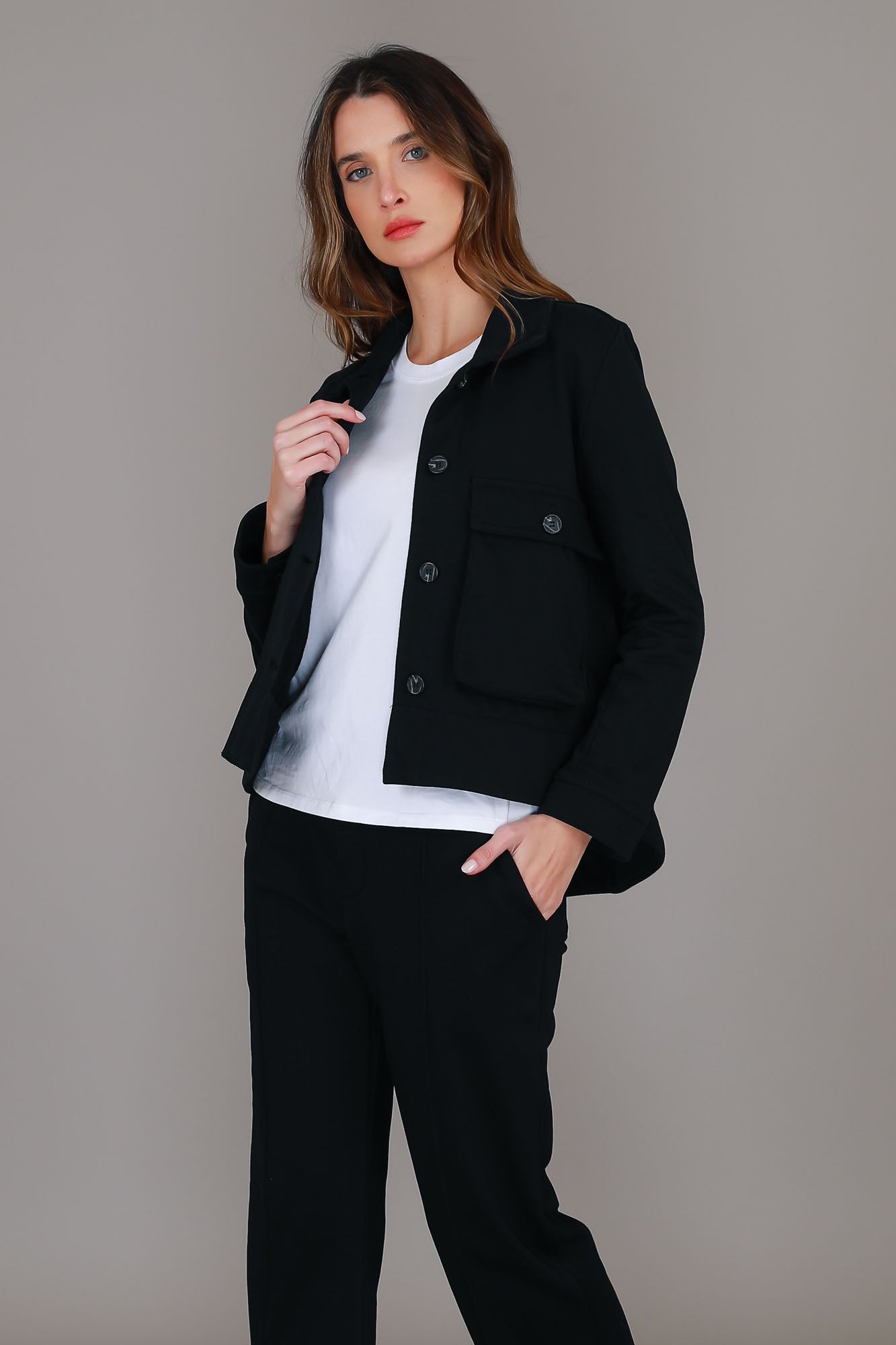 black military jacket women #color_black