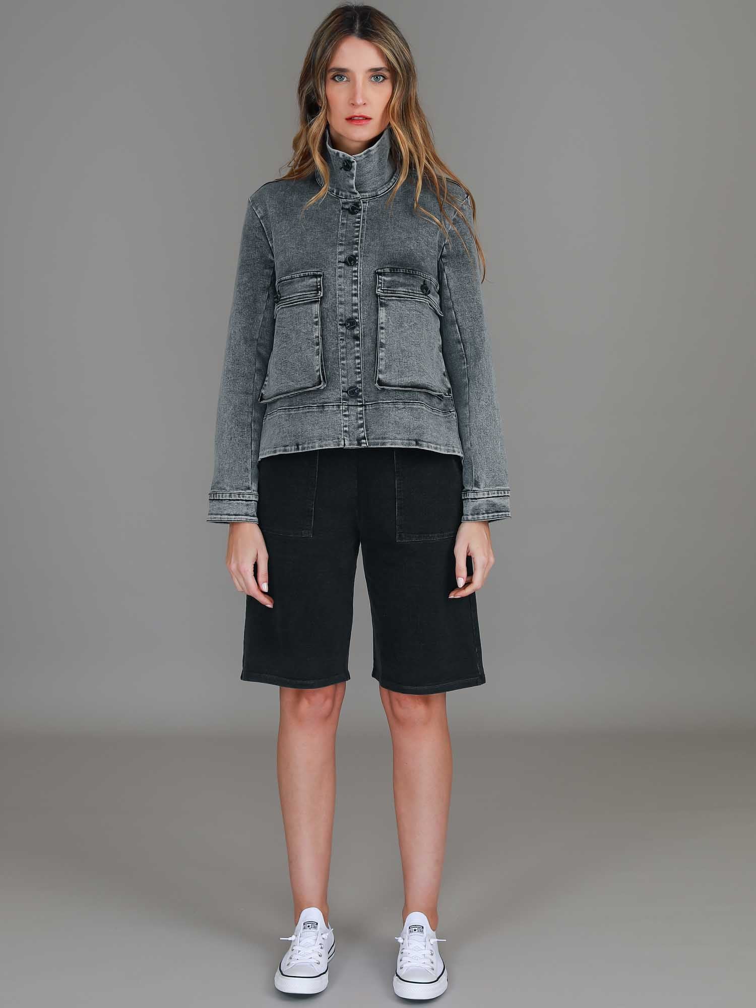 black denim jacket women #color_washed black