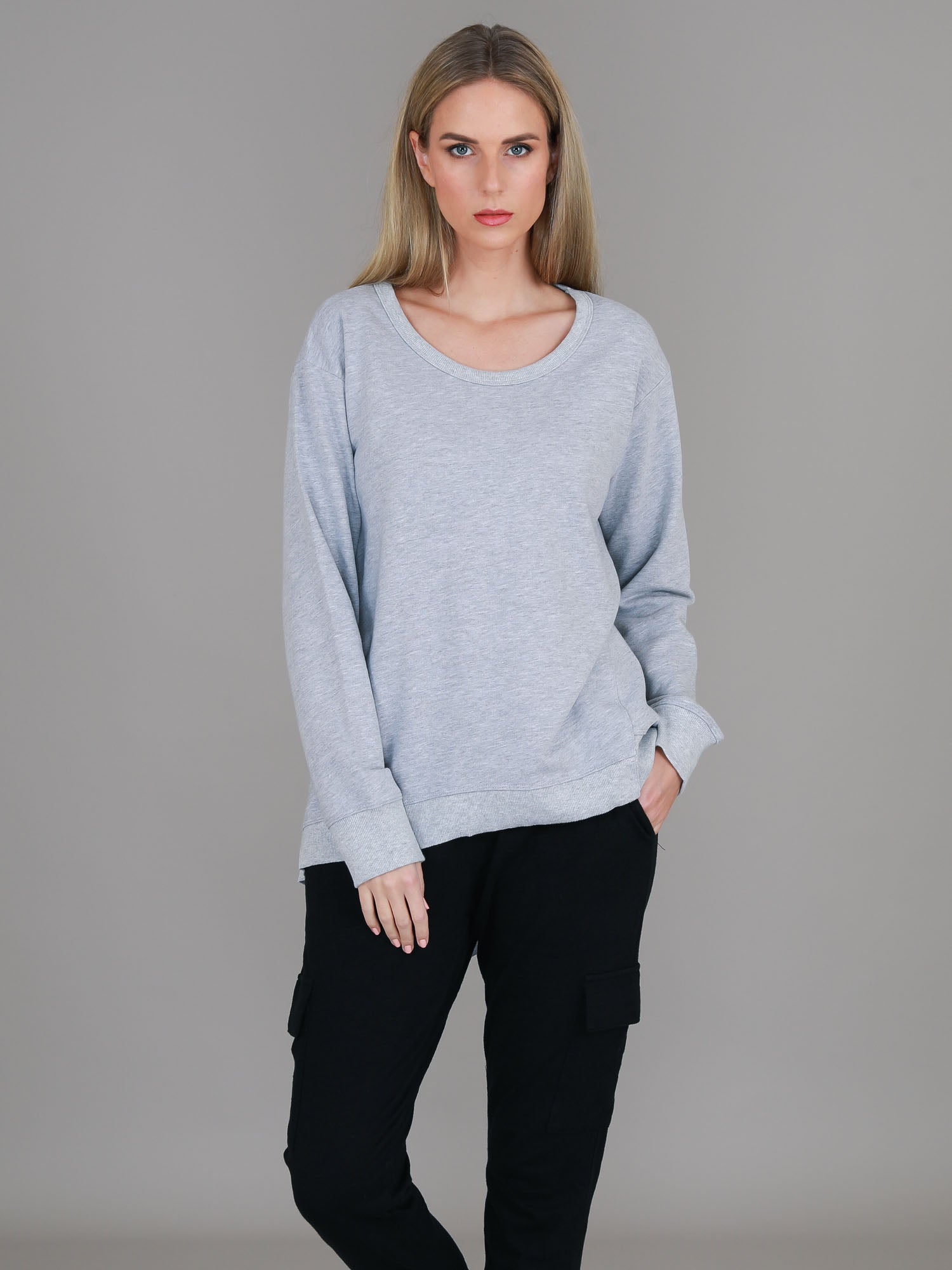 sweat top #color_grey marle
