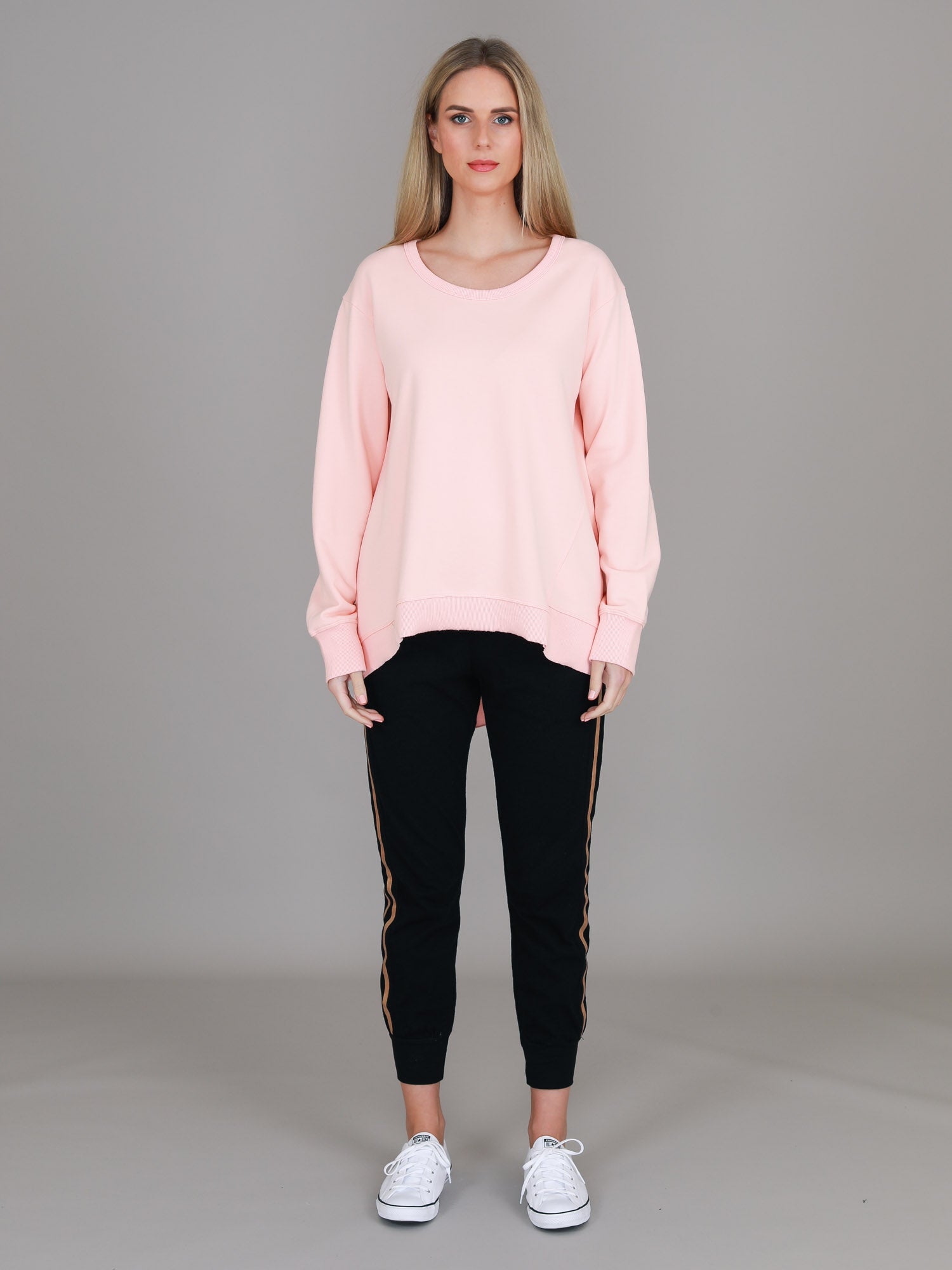 pink cotton jumper #color_posy