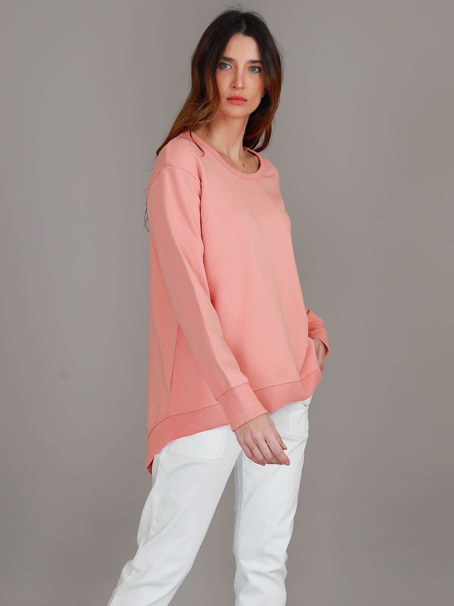 Bestselling Sweatshirt Pink Longline Sweatshirt Newhaven