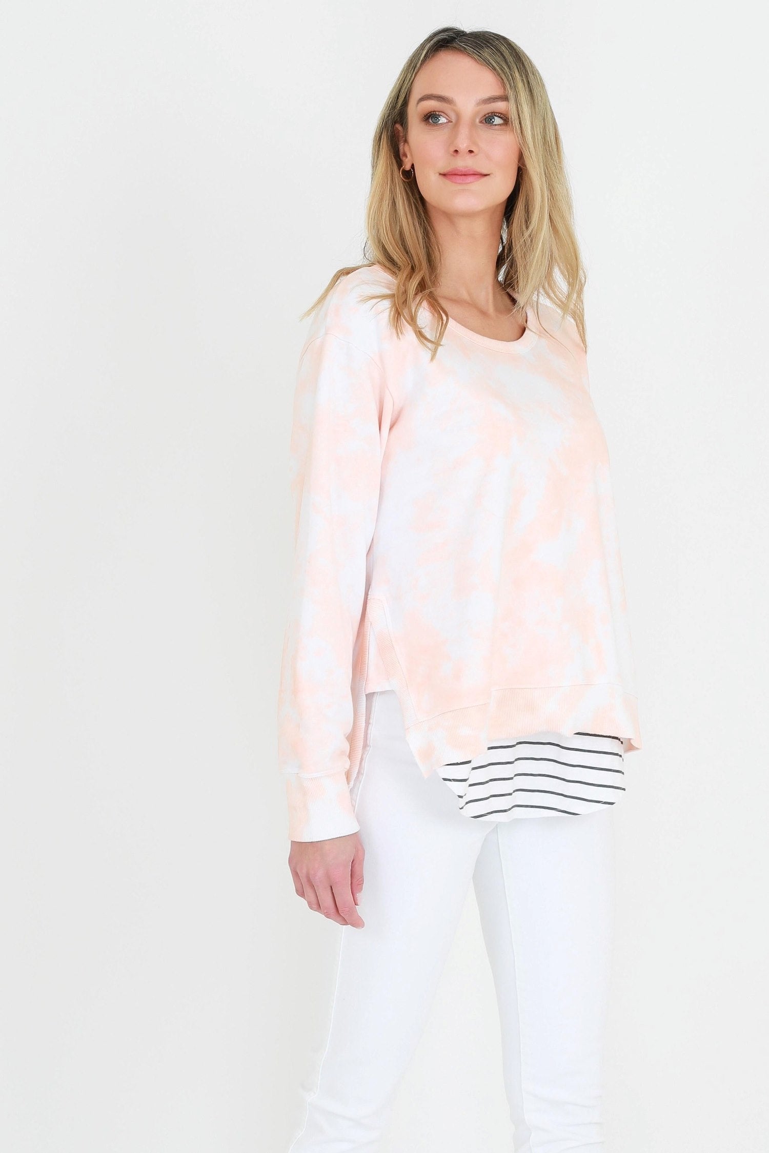 sweat sets women #color_tie dye papaya