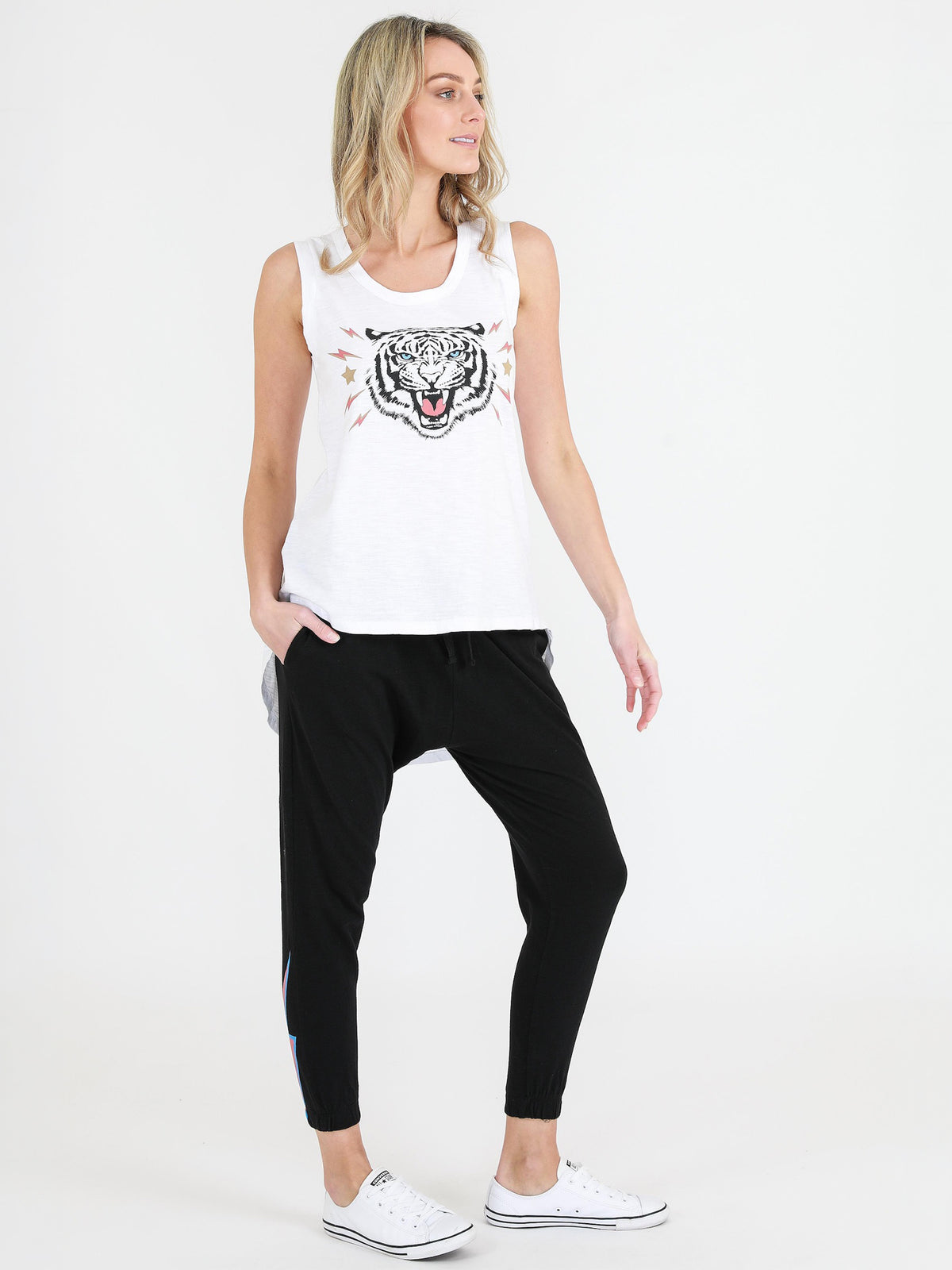 tiger tank top women #color_white