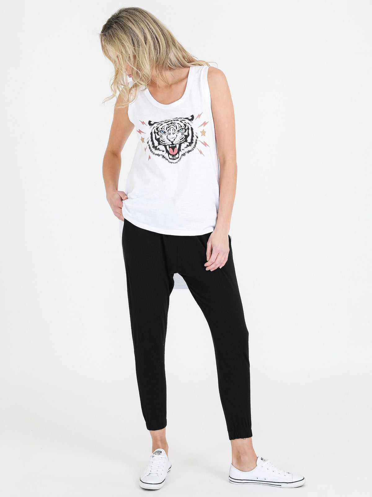 tiger print tank top #color_white