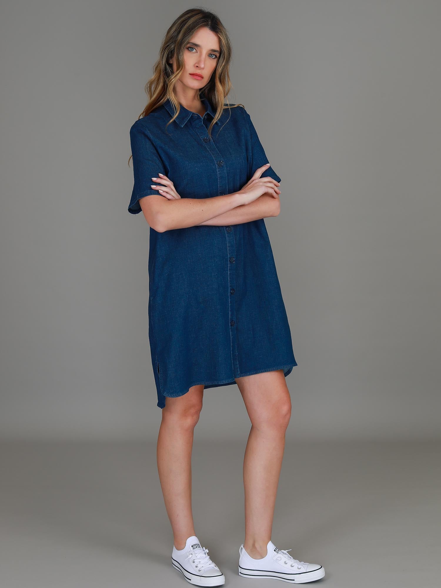 dress navy blue #color_jean blue