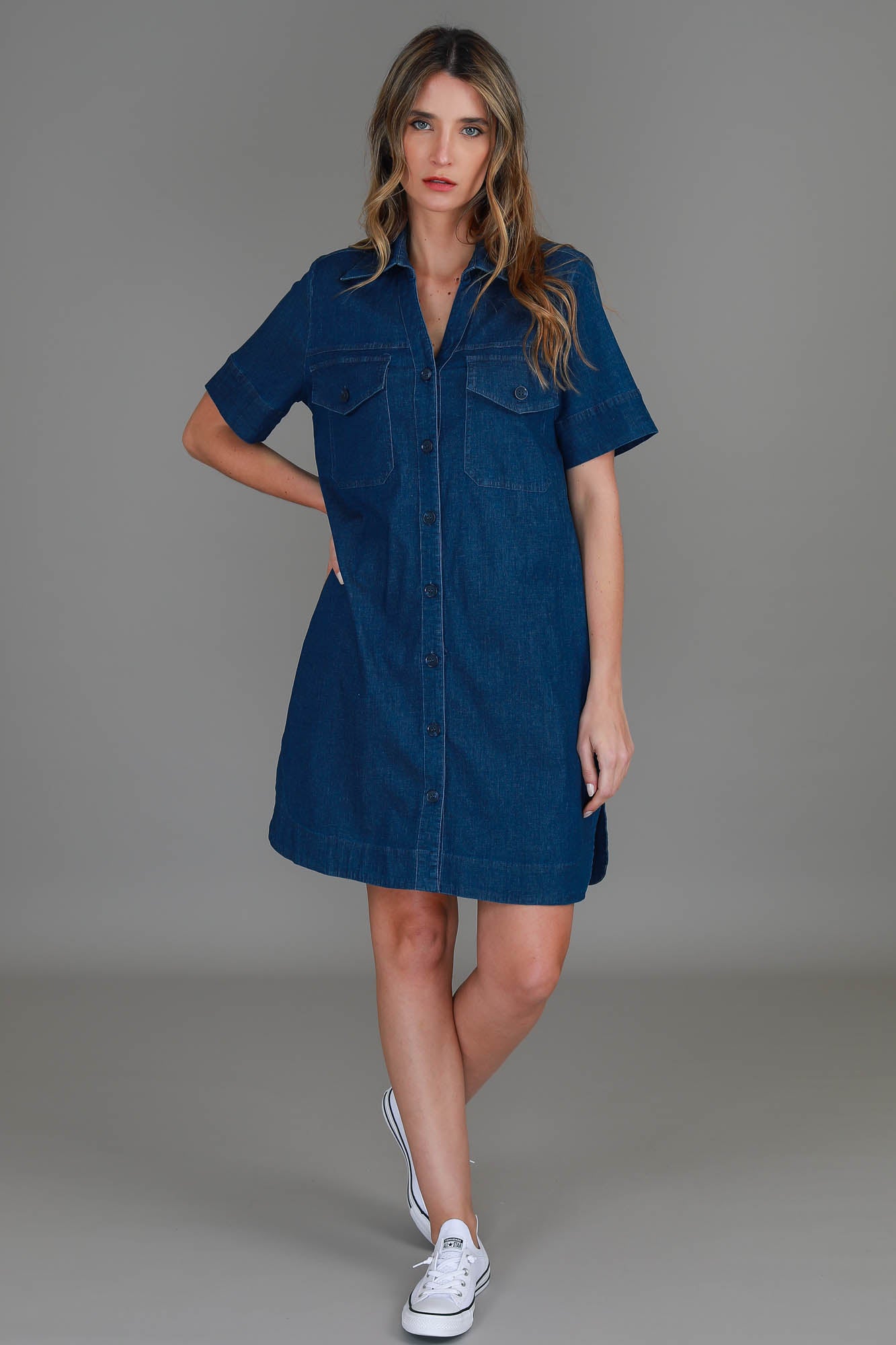 jean dress for women #color_jean blue