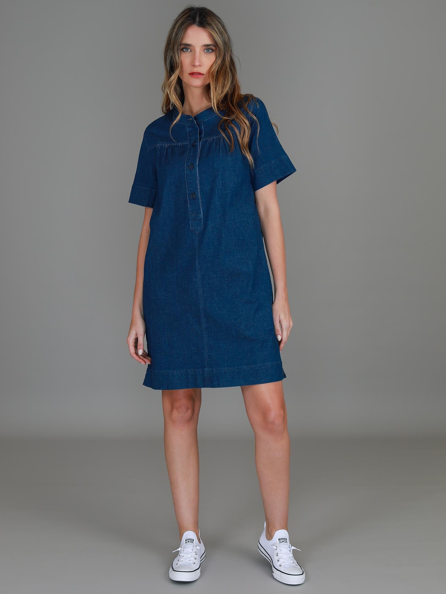 Tiffany Denim Shirt Dress – Jean Blue