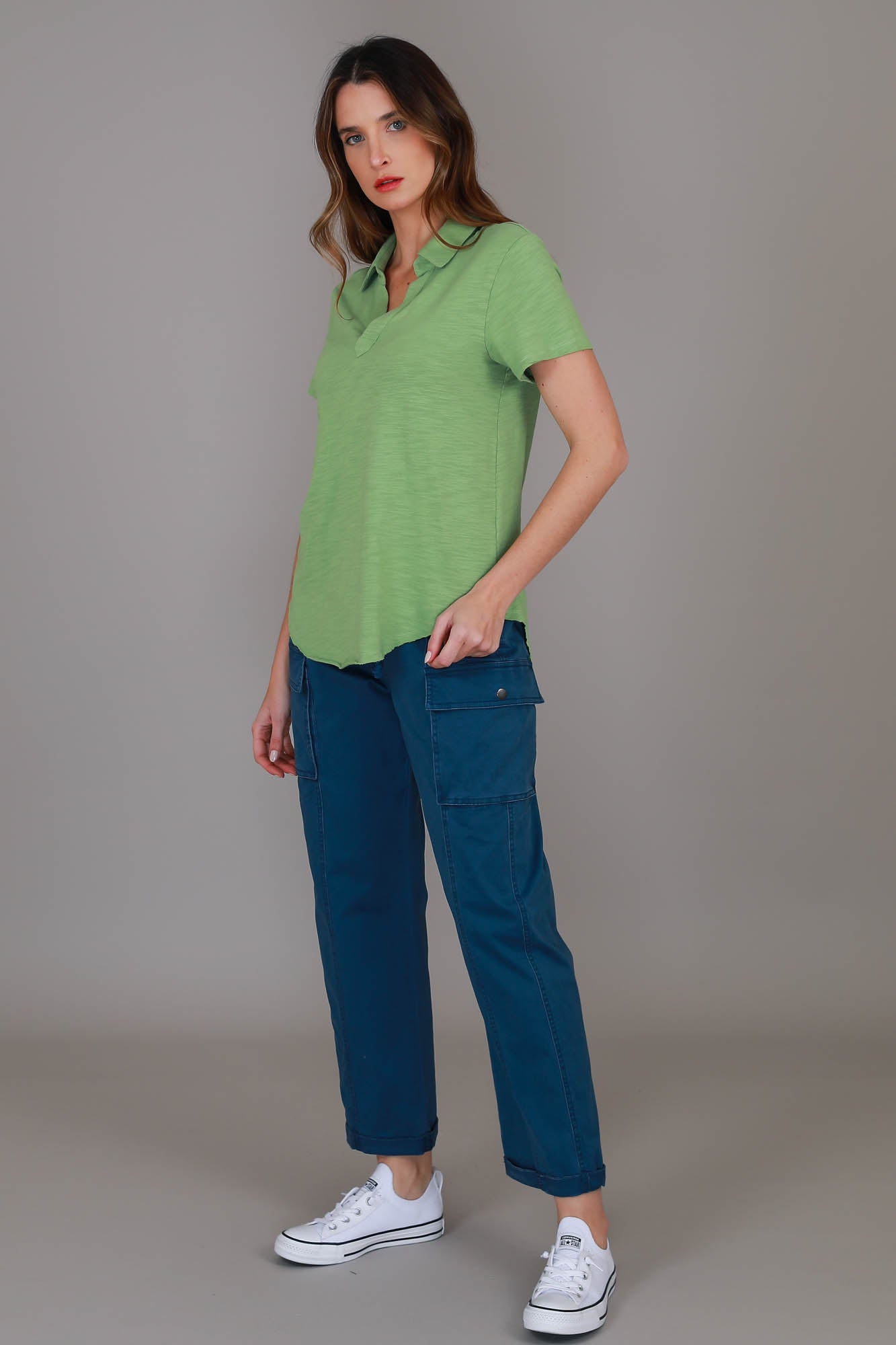 ladies green polo shirt #color_pistachio